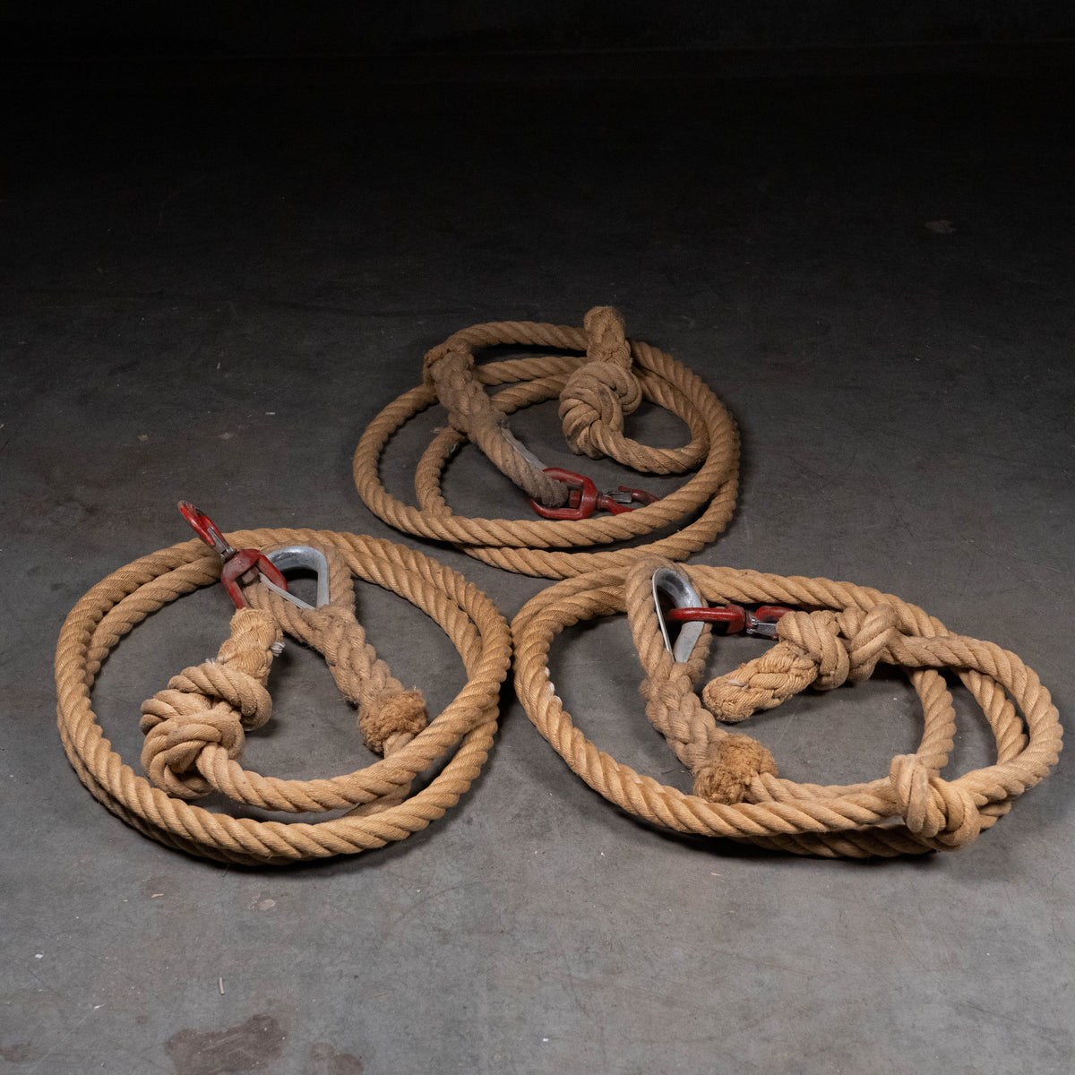 Old Gym Ropes 1920 Salvaged School Gym Climbing Rope with Clips