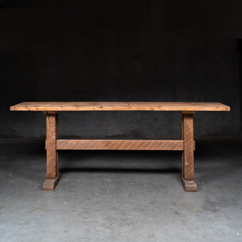 Handmade reclaimed wood console table from the Landon Bespoke collection by Scott Landon Antiques.