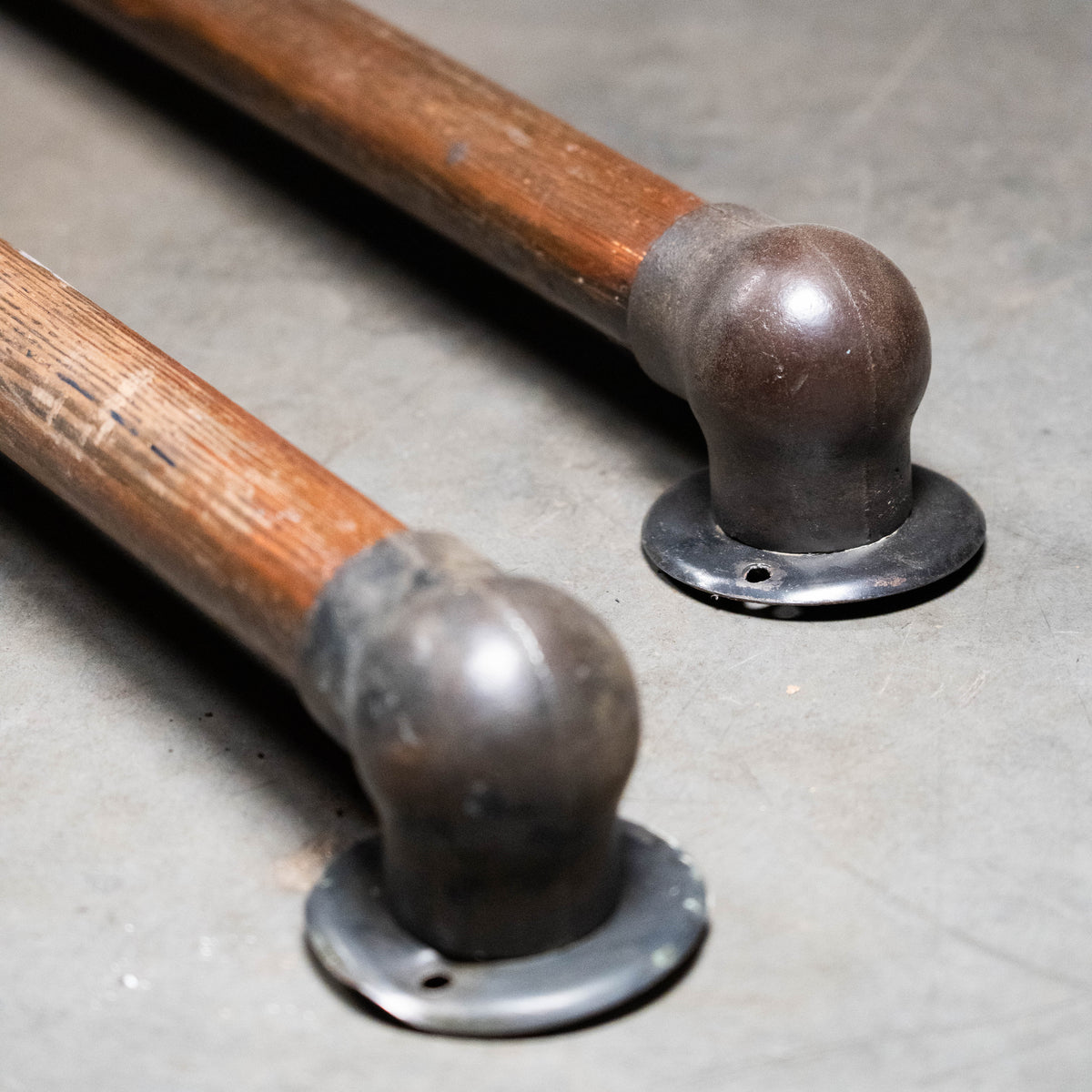 Old Handle Railing 1906 Salvaged Wood and Iron Hand Railing