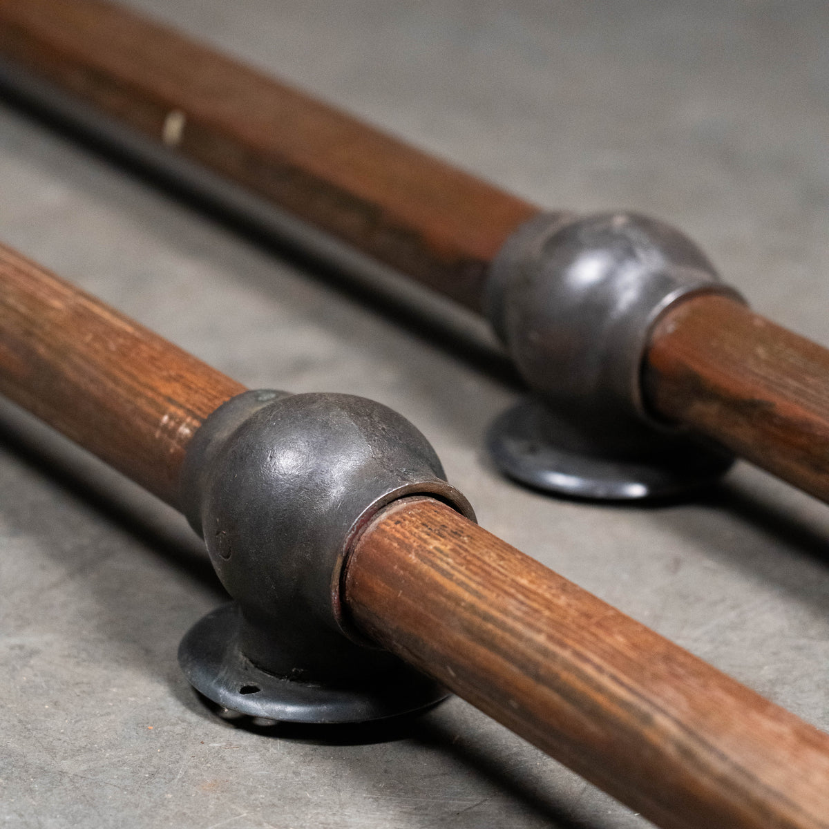 Old Handle Railing 1906 Salvaged Wood and Iron Hand Railing