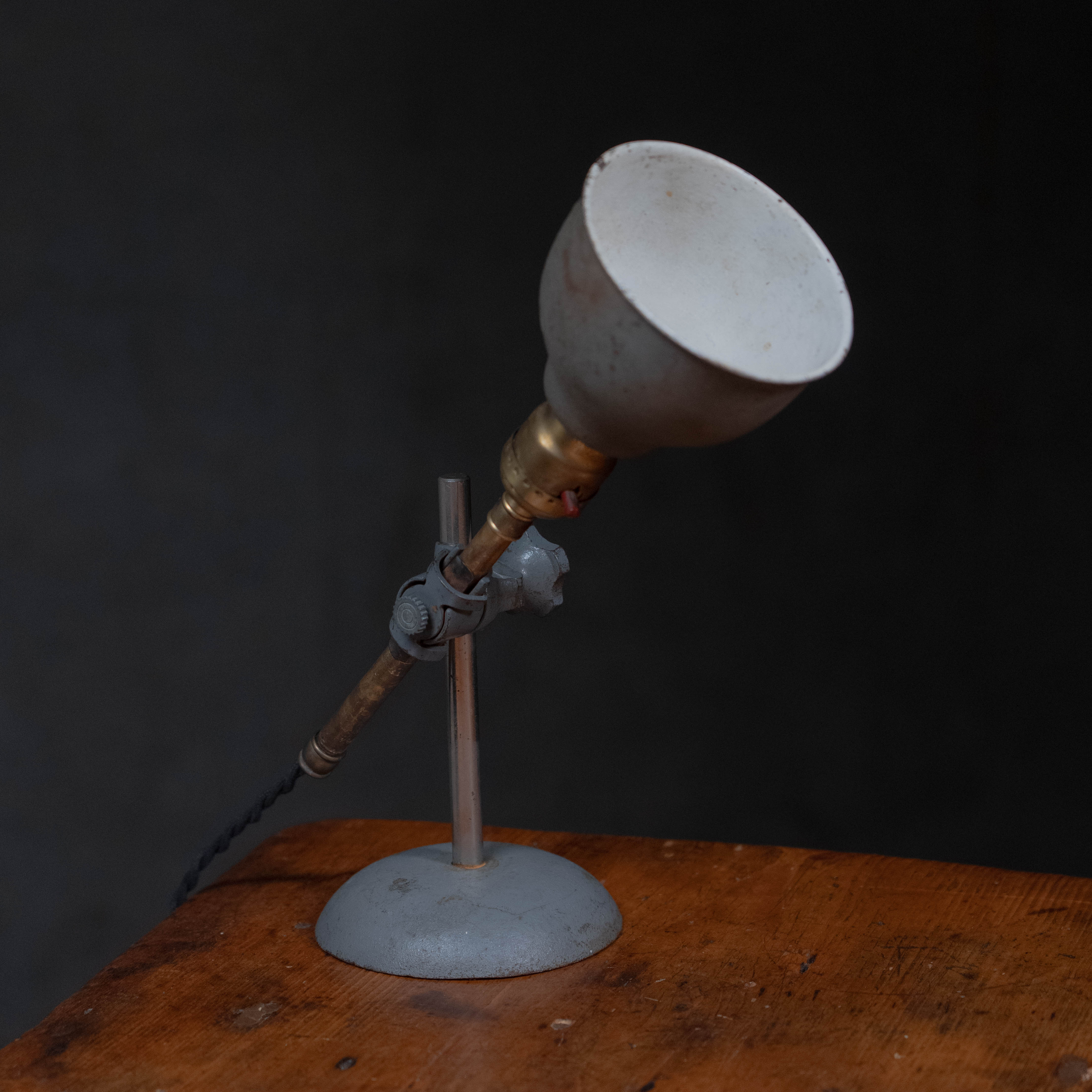 1930s Industrial Articulating Machinist Lamp – Attributed to O.C. White