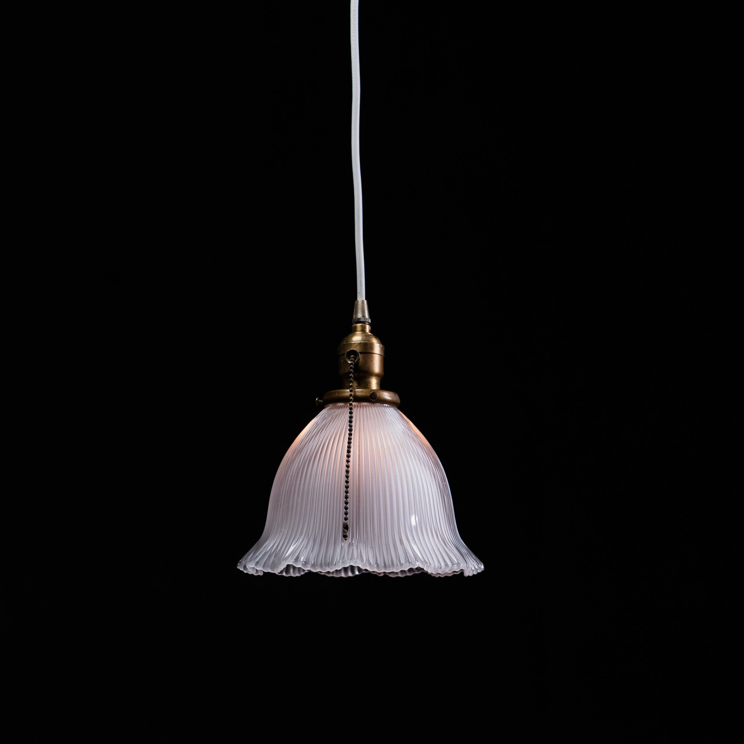 1920 Single Small Fluted Pendant Light