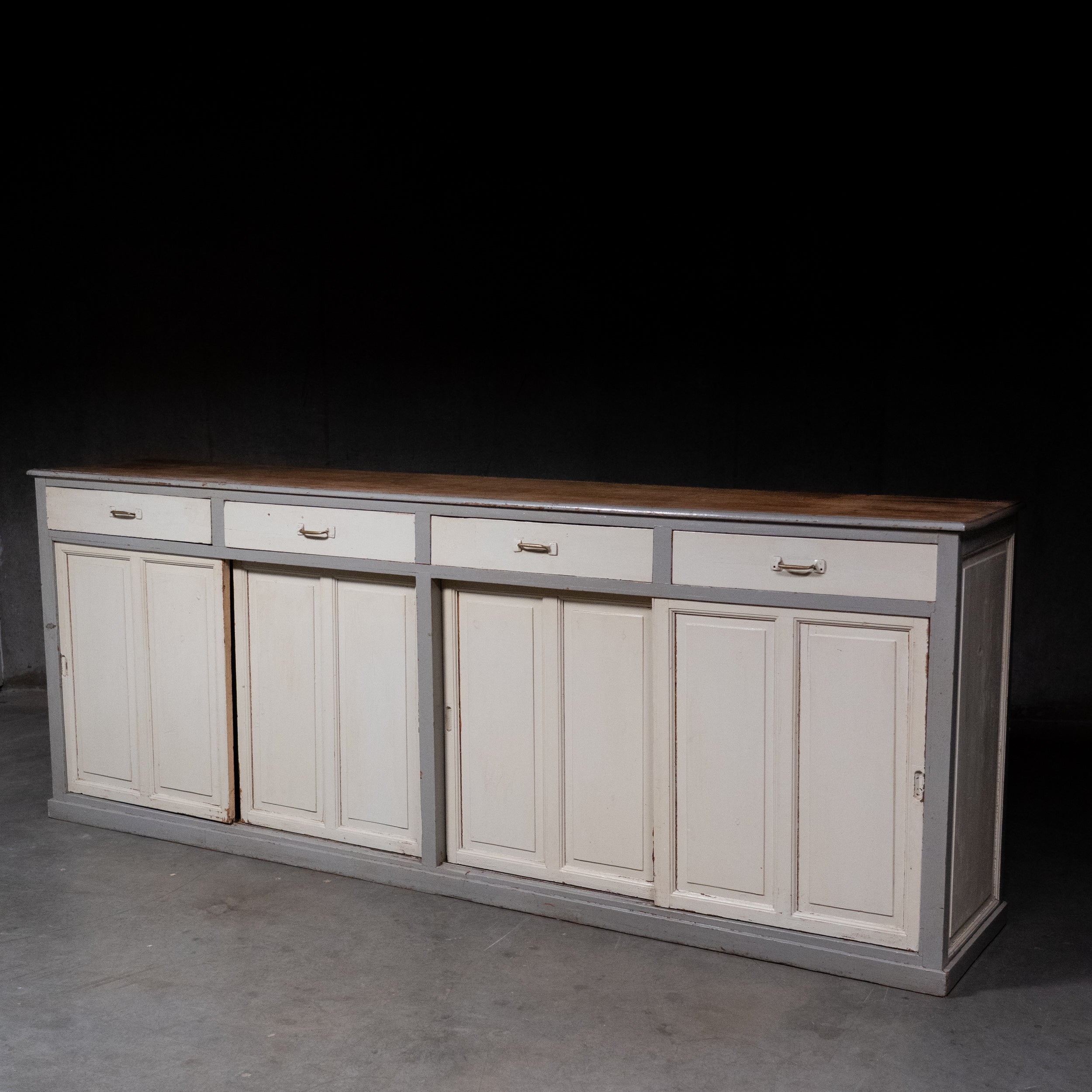 1880 French Server Pine Cabinet