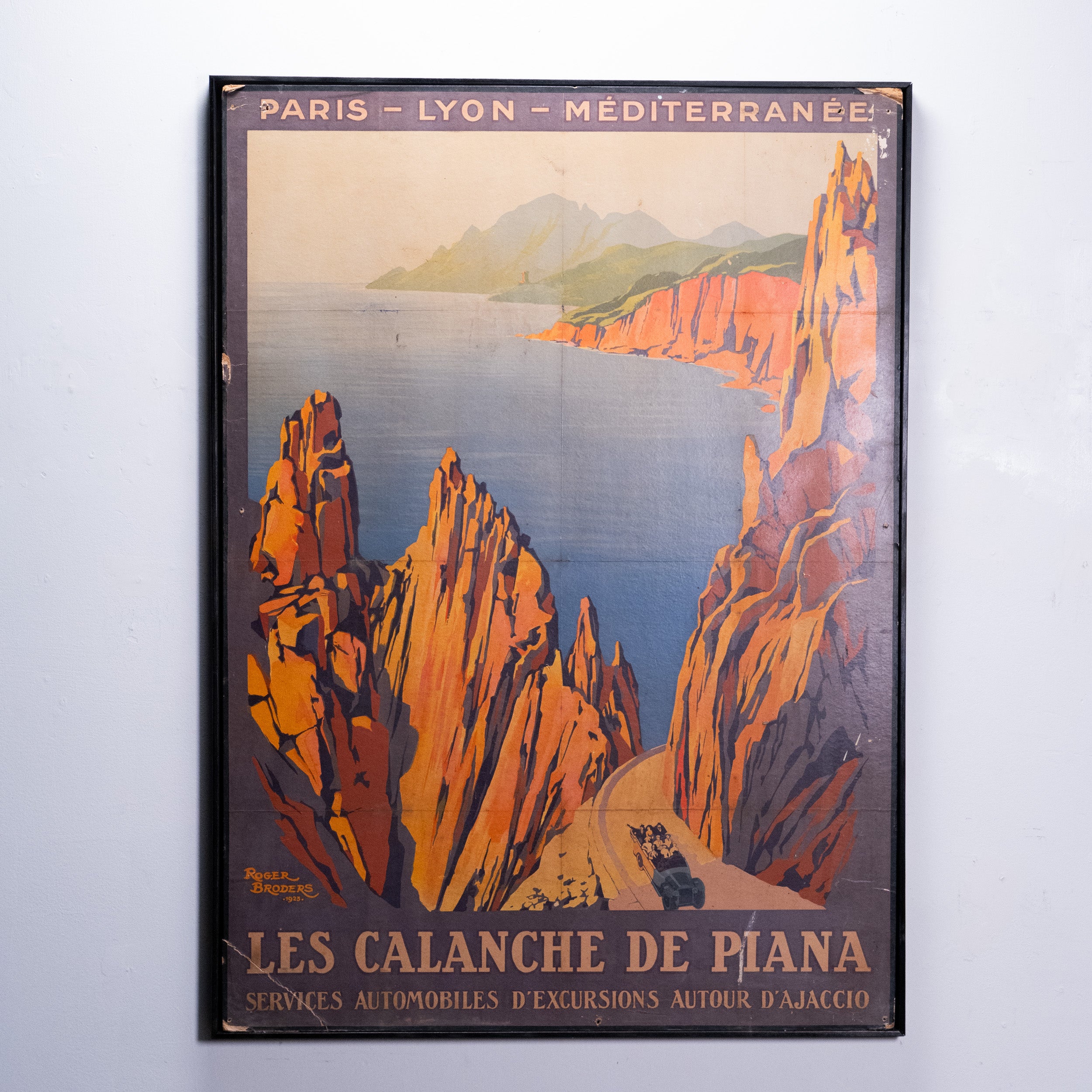 Original French Art Deco Travel Poster by Roger Broders – Les Calanche de Piana, Corsica, c.1923