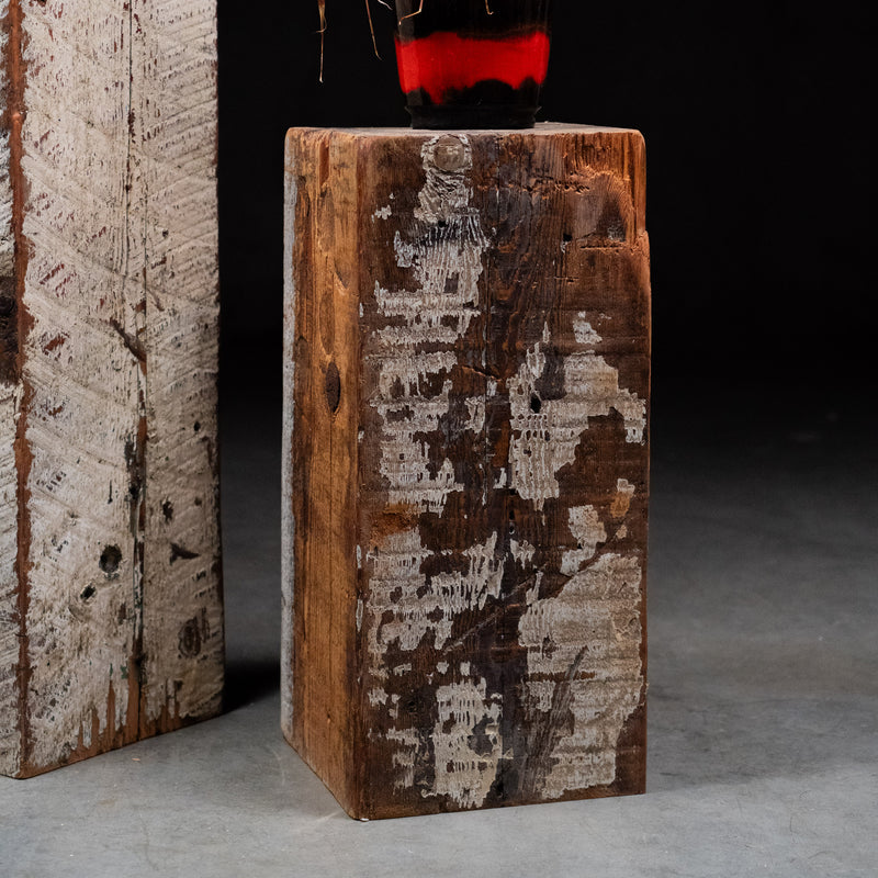 reclaimed beam pedestals | Scott Landon Antiques and Interiors.