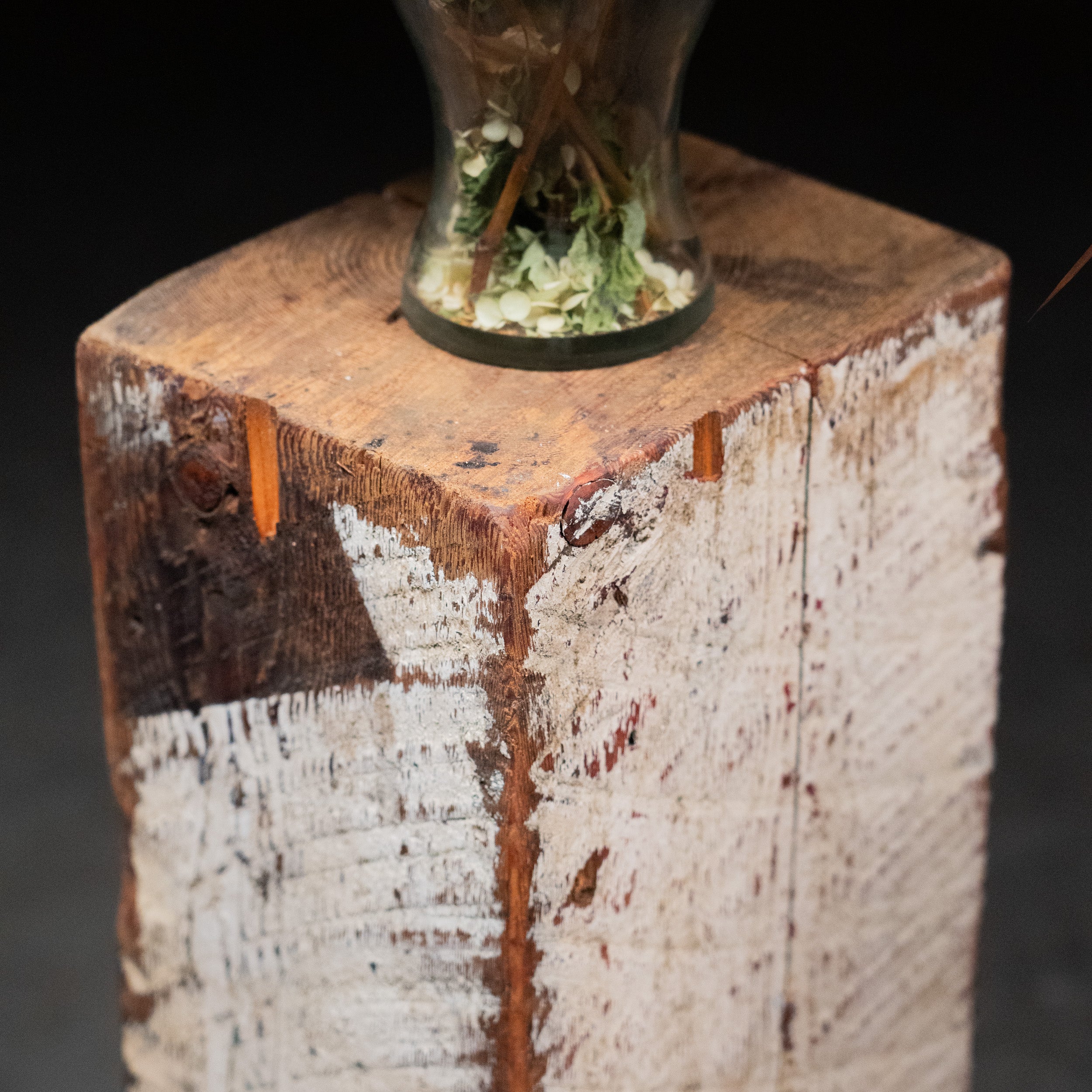 reclaimed beam pedestals | Scott Landon Antiques and Interiors.
