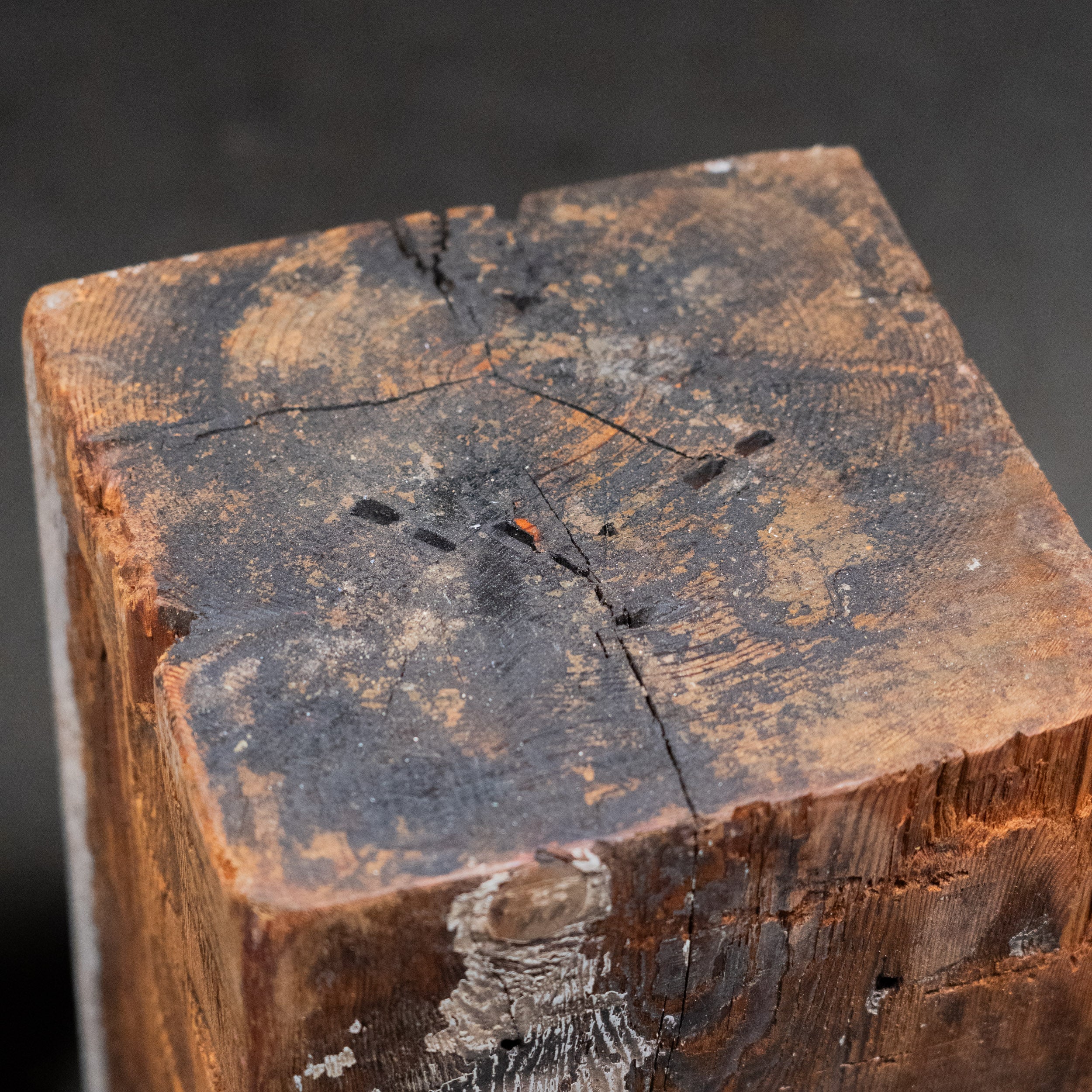 reclaimed beam pedestals | Scott Landon Antiques and Interiors.