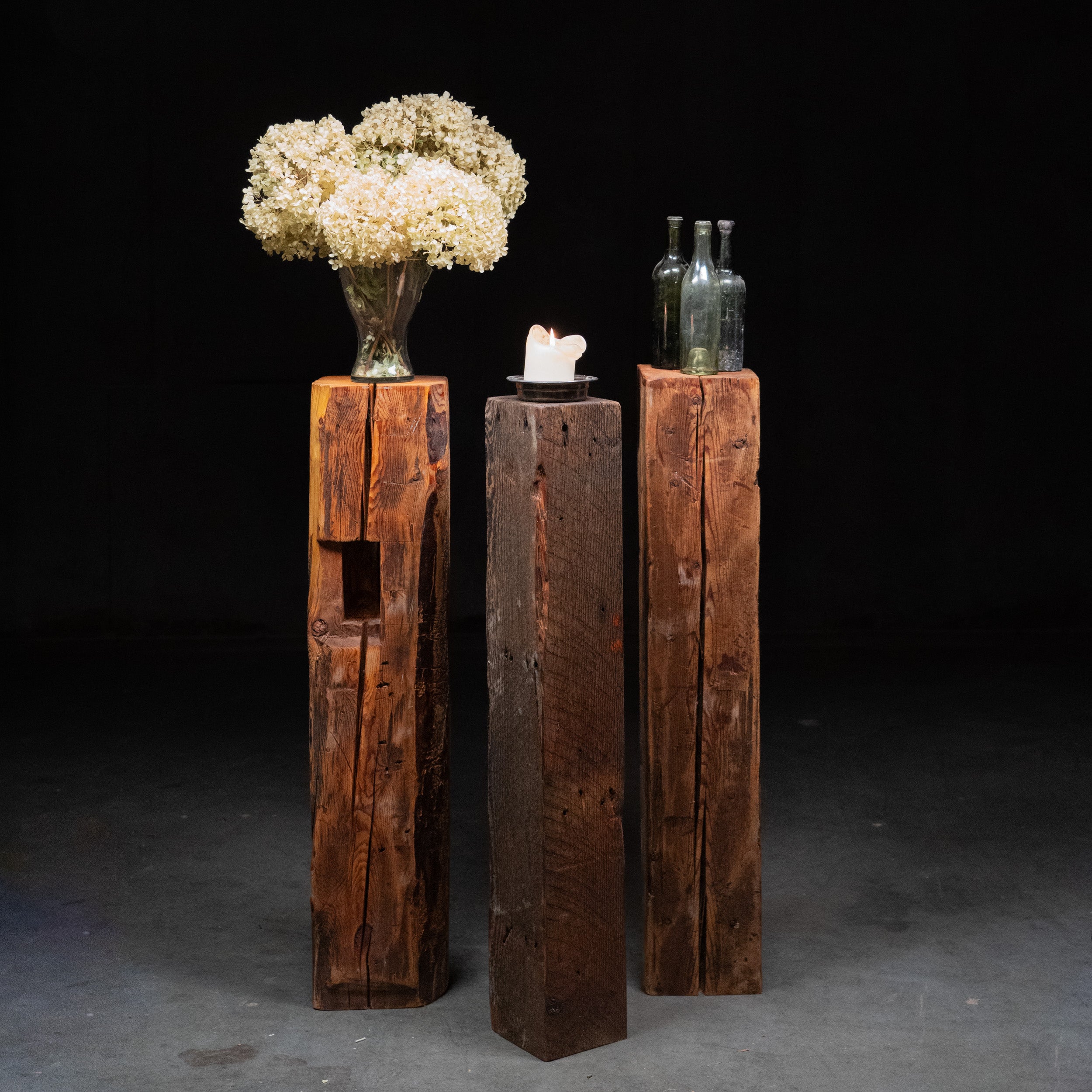 beam pedestals | Scott Landon Antiques and Interiors.