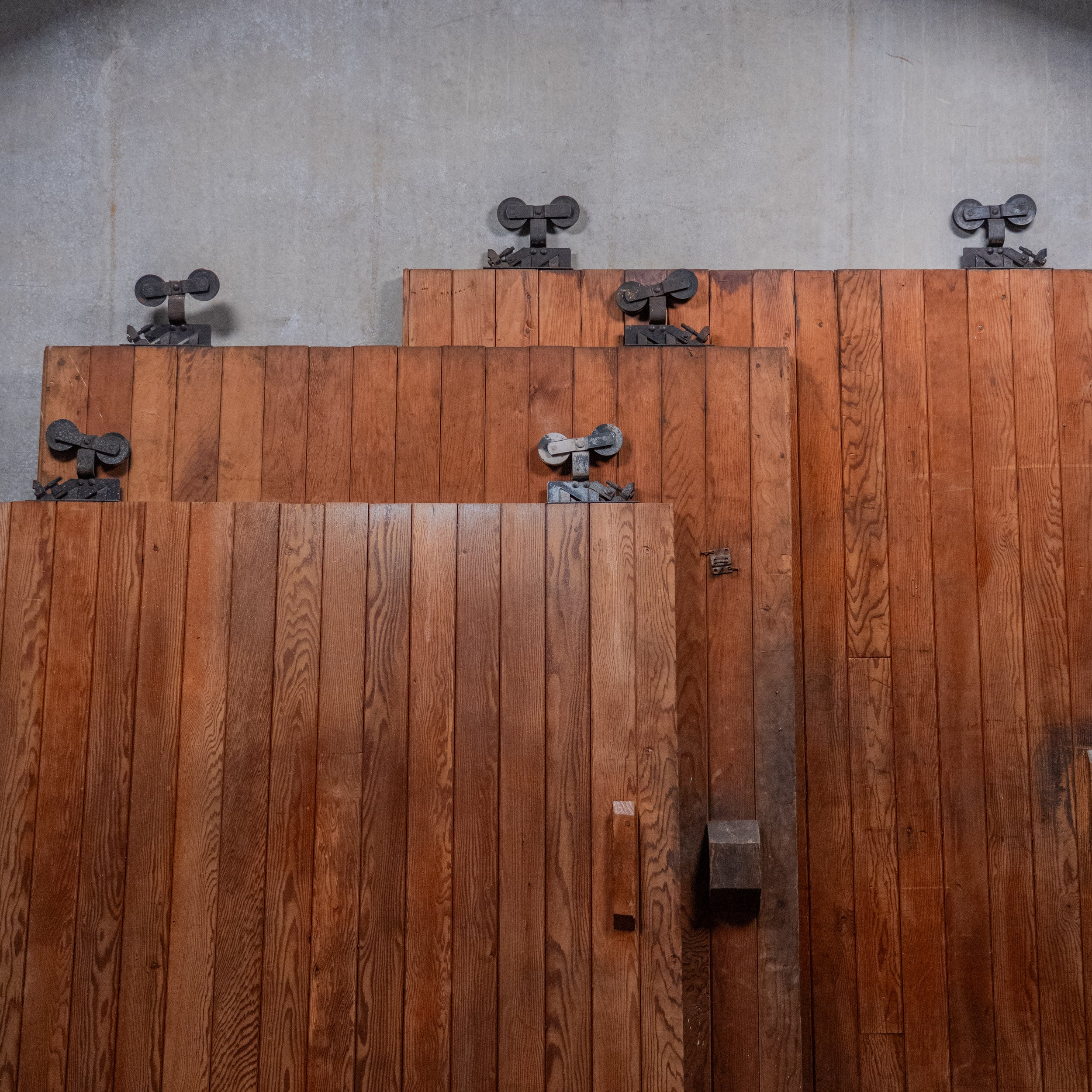 sliding doors with tracks | Scott Landon Antiques and Interiors.