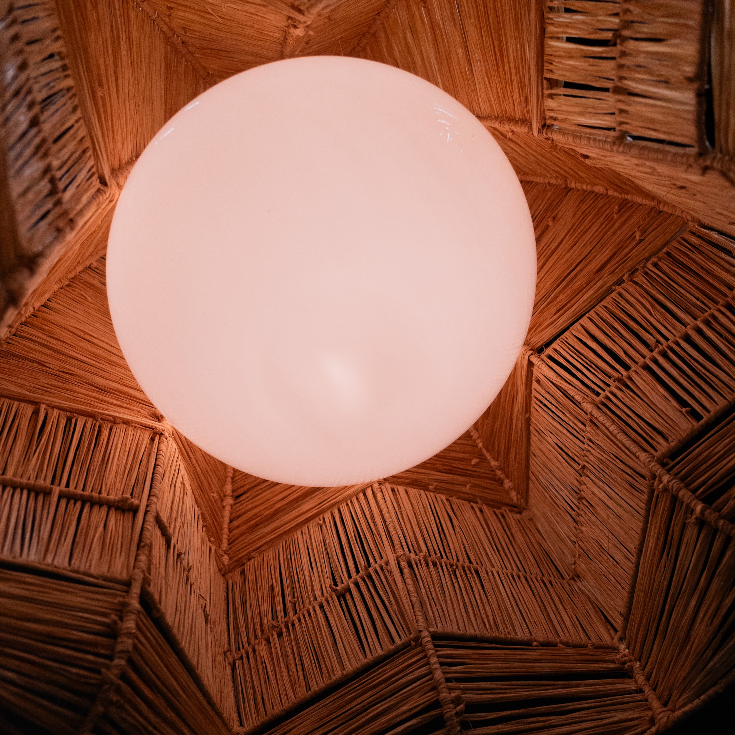 wicker pendant | Scott Landon Antiques and Interiors.