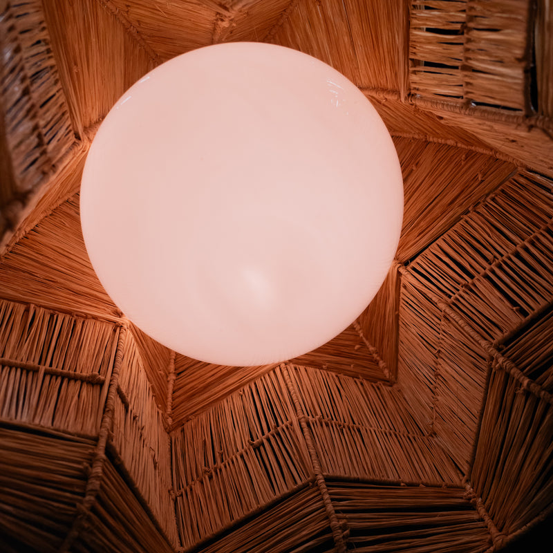 wicker pendant | Scott Landon Antiques and Interiors.