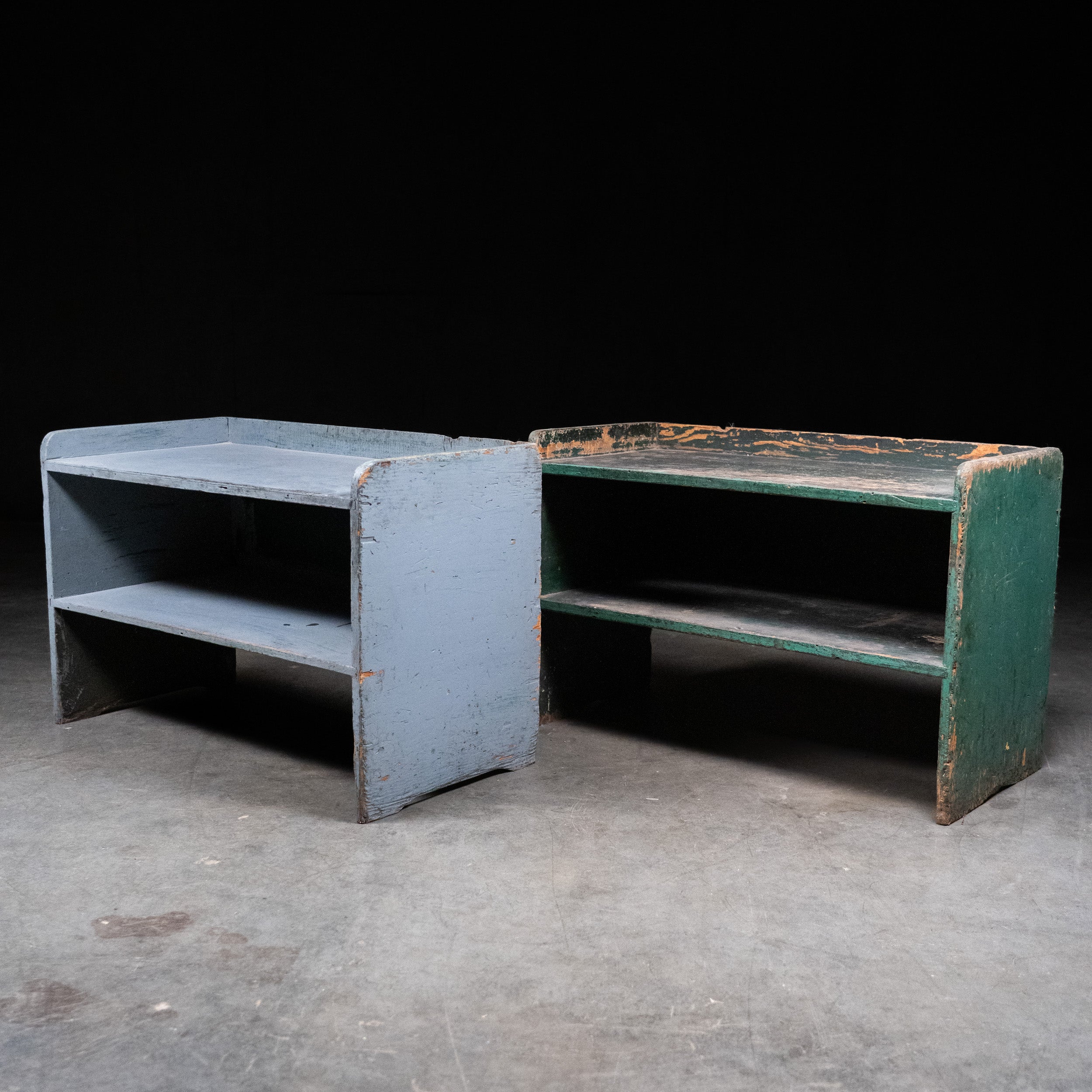 1930 wooden industrial shelving units