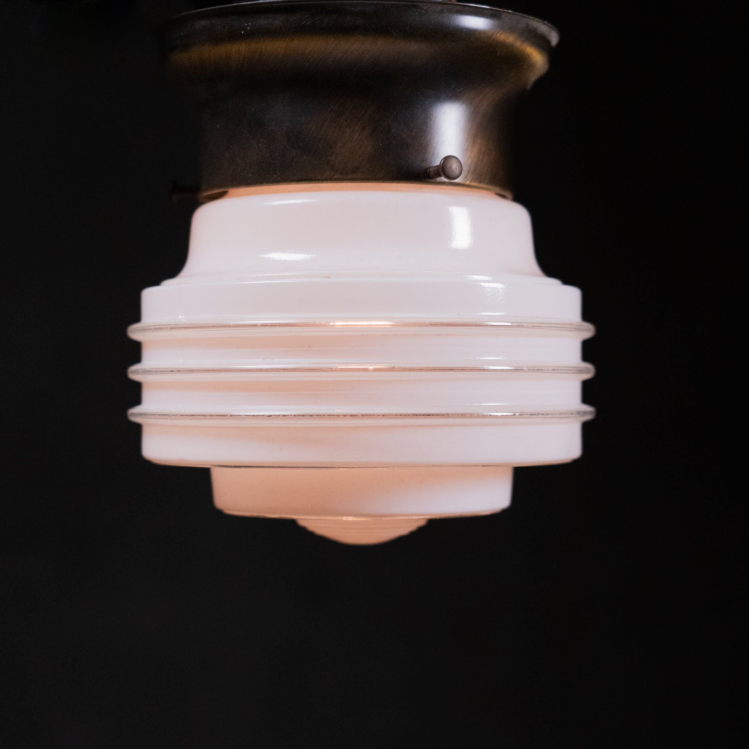 1920 small American  art deco flush mount light