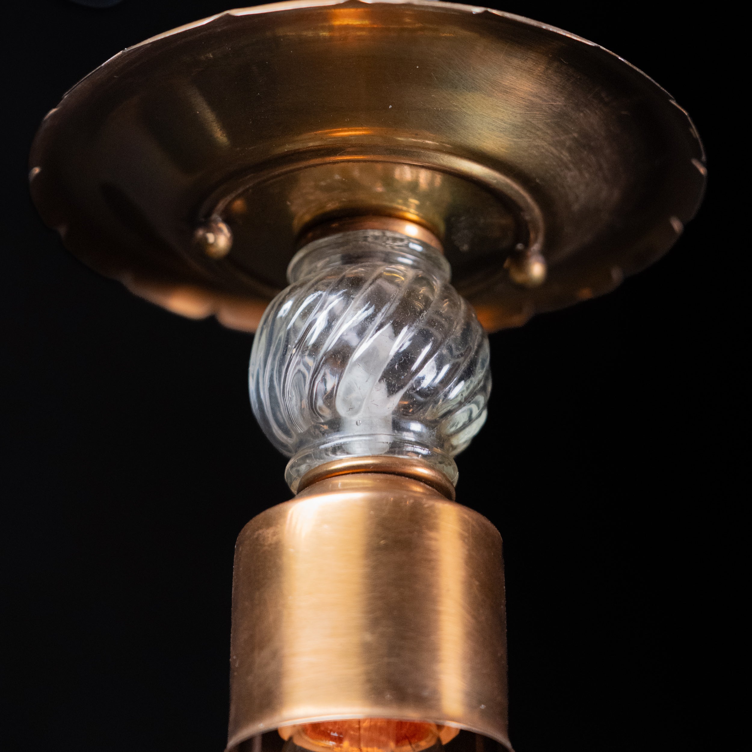 brass flush mount | Scott Landon Antiques and Interiors.