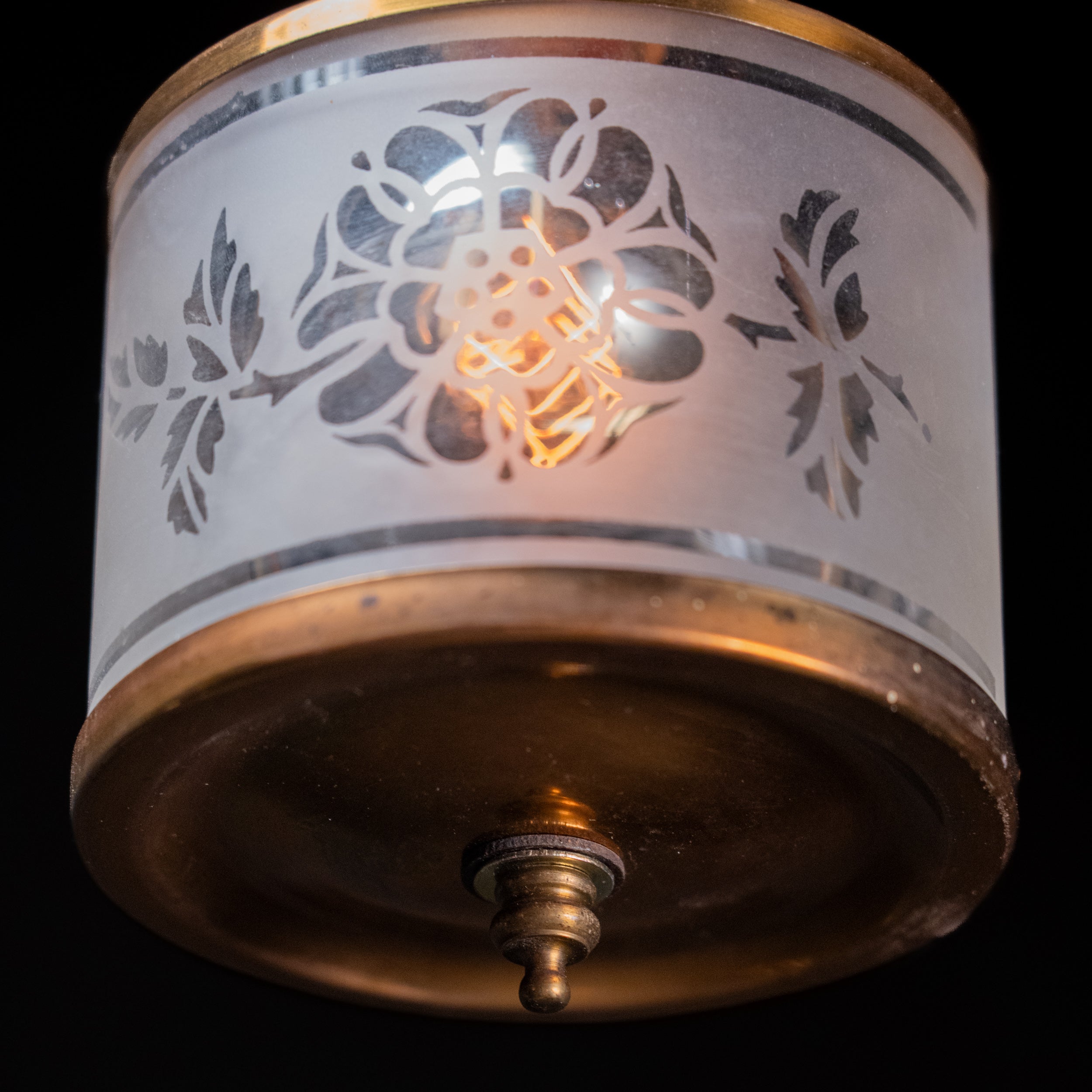 brass flush mount | Scott Landon Antiques and Interiors.