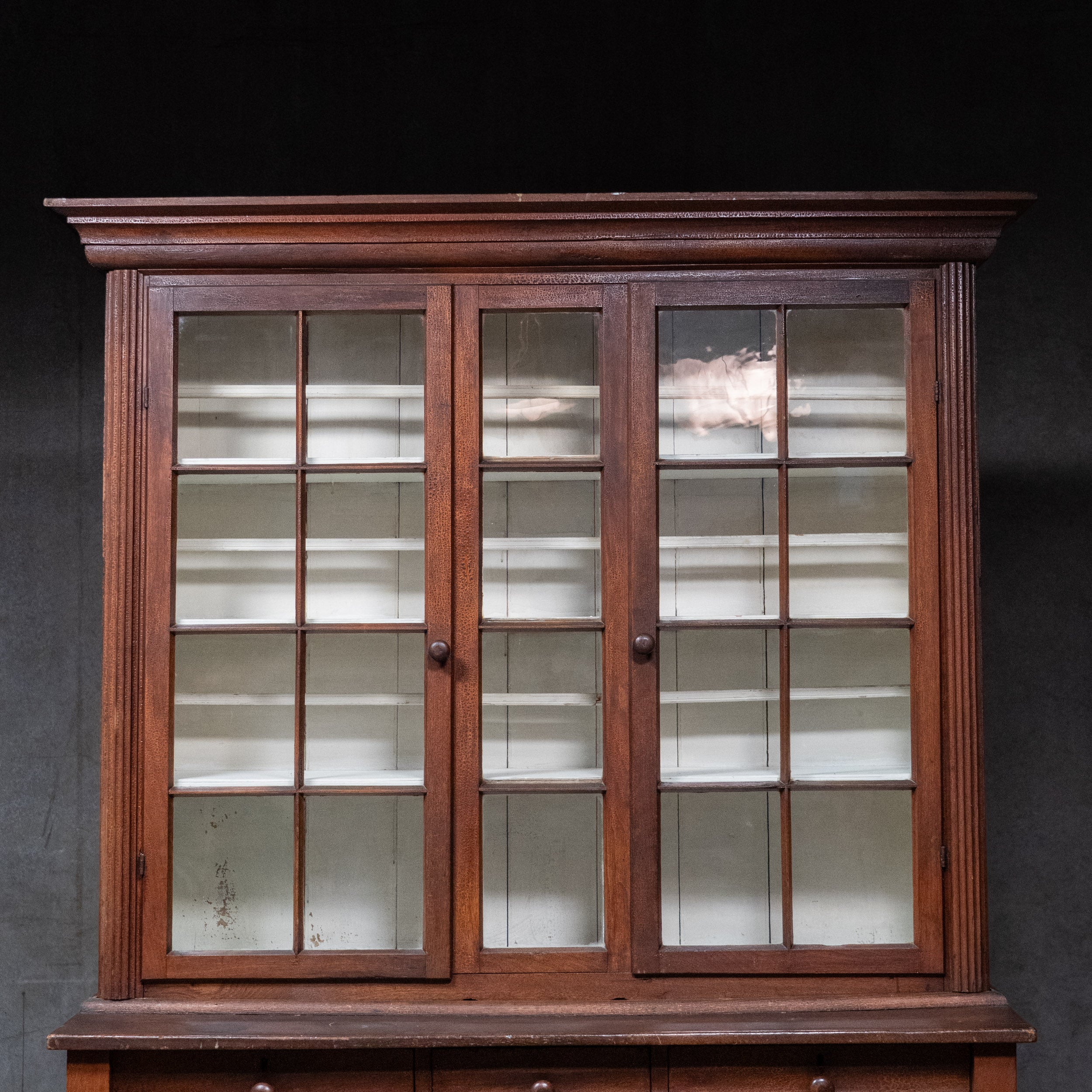 Antique Ontario walnut and tiger maple stepback cupboard, Waterloo County, circa 1850 | Scott Landon Antiques and Interiors.