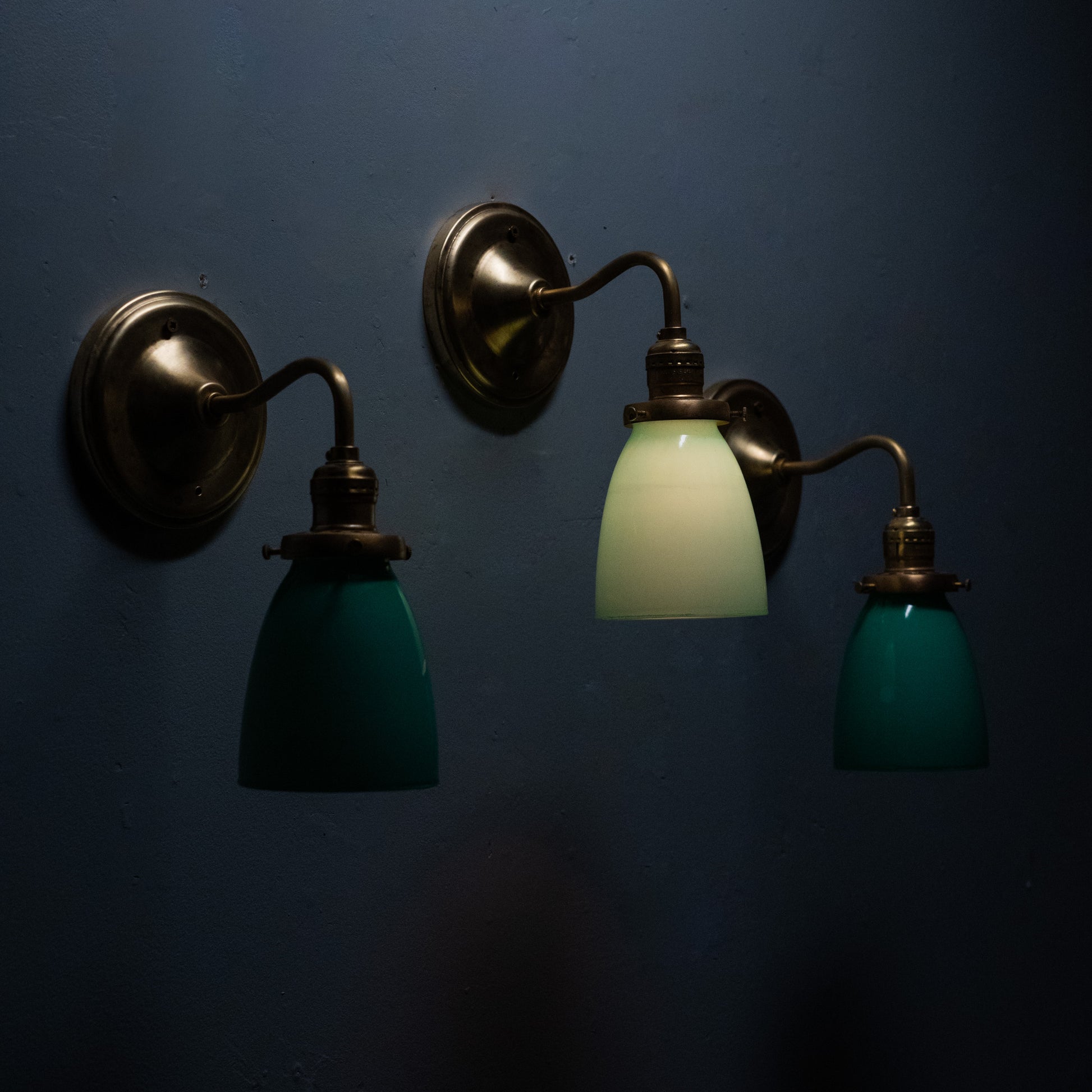 green sconces | Scott Landon Antiques and Interiors.
