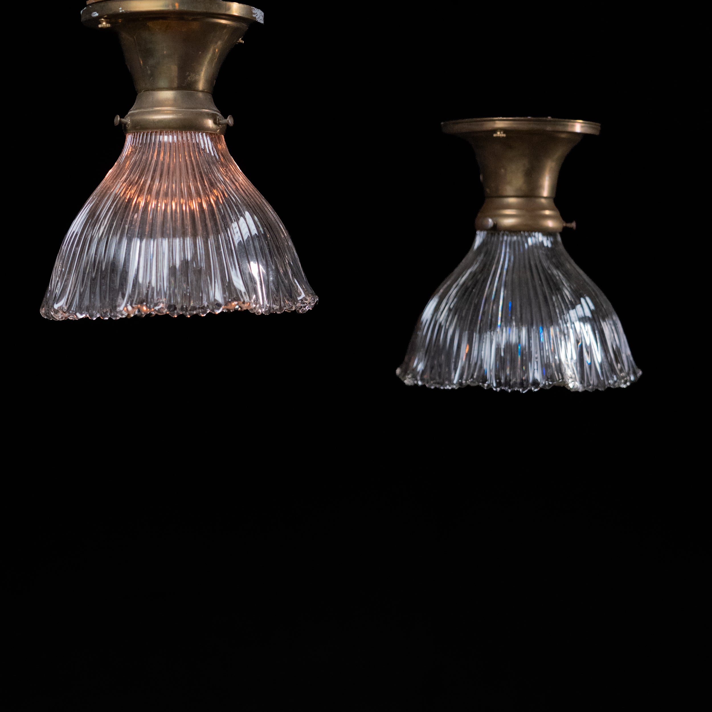 pair of flush mounts | Scott Landon Antiques and Interiors.