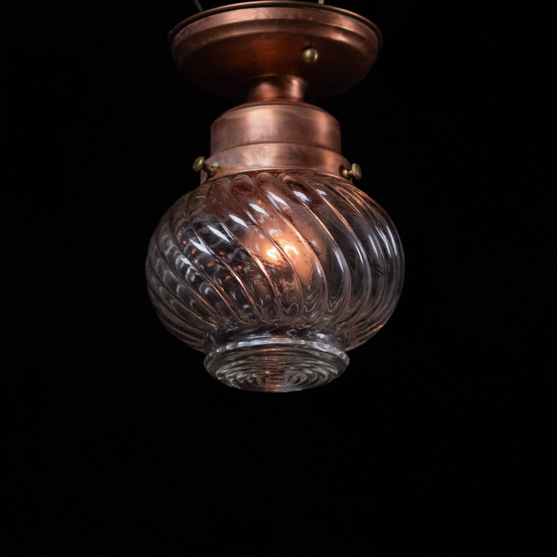 copper flush mount | Scott Landon Antiques and Interiors.
