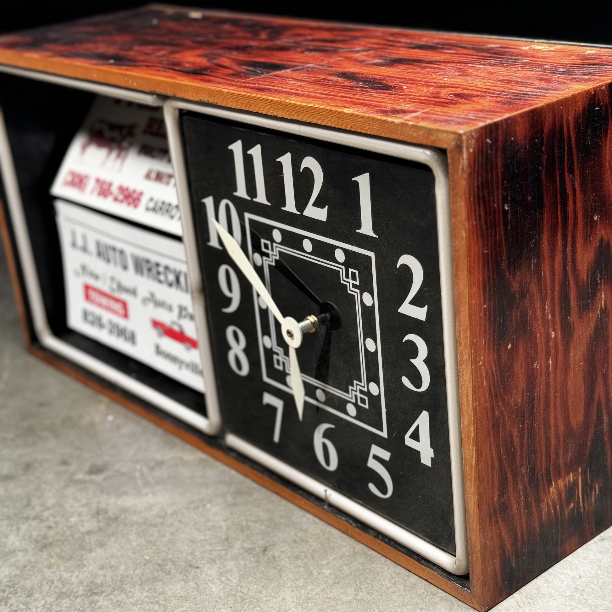 Vintage 1950's Action Ad Neon Advertising Clock