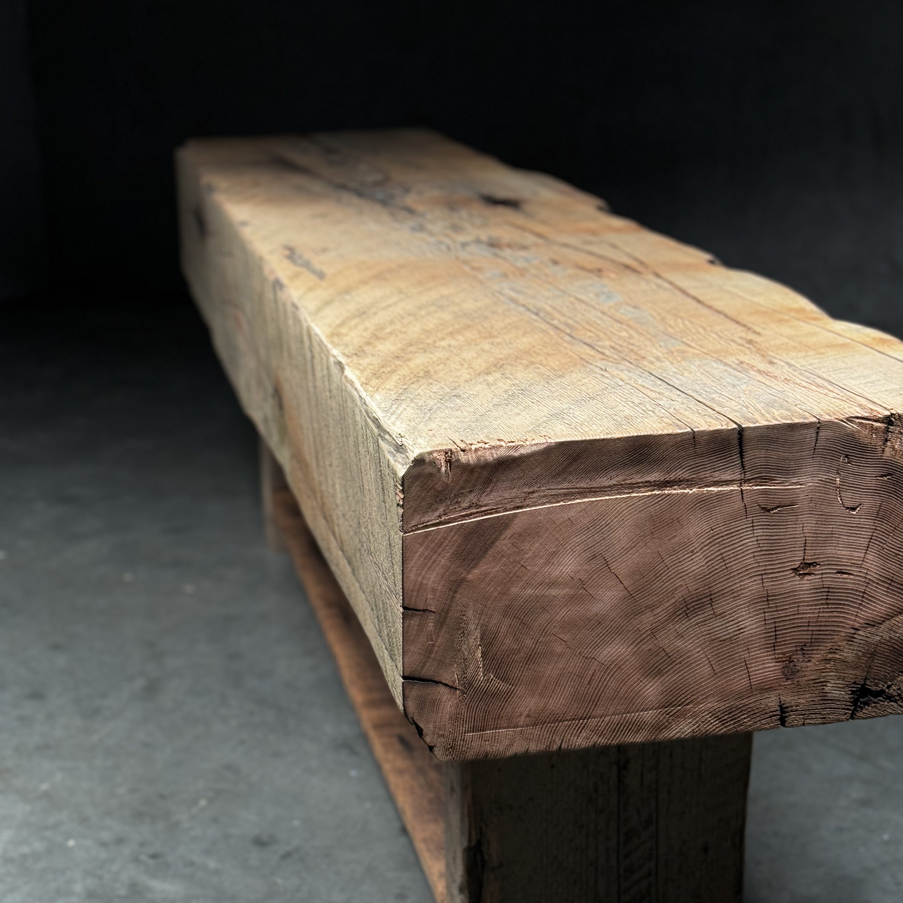 Rustic Beam Console Bespoke Reclaimed Beam Console Table