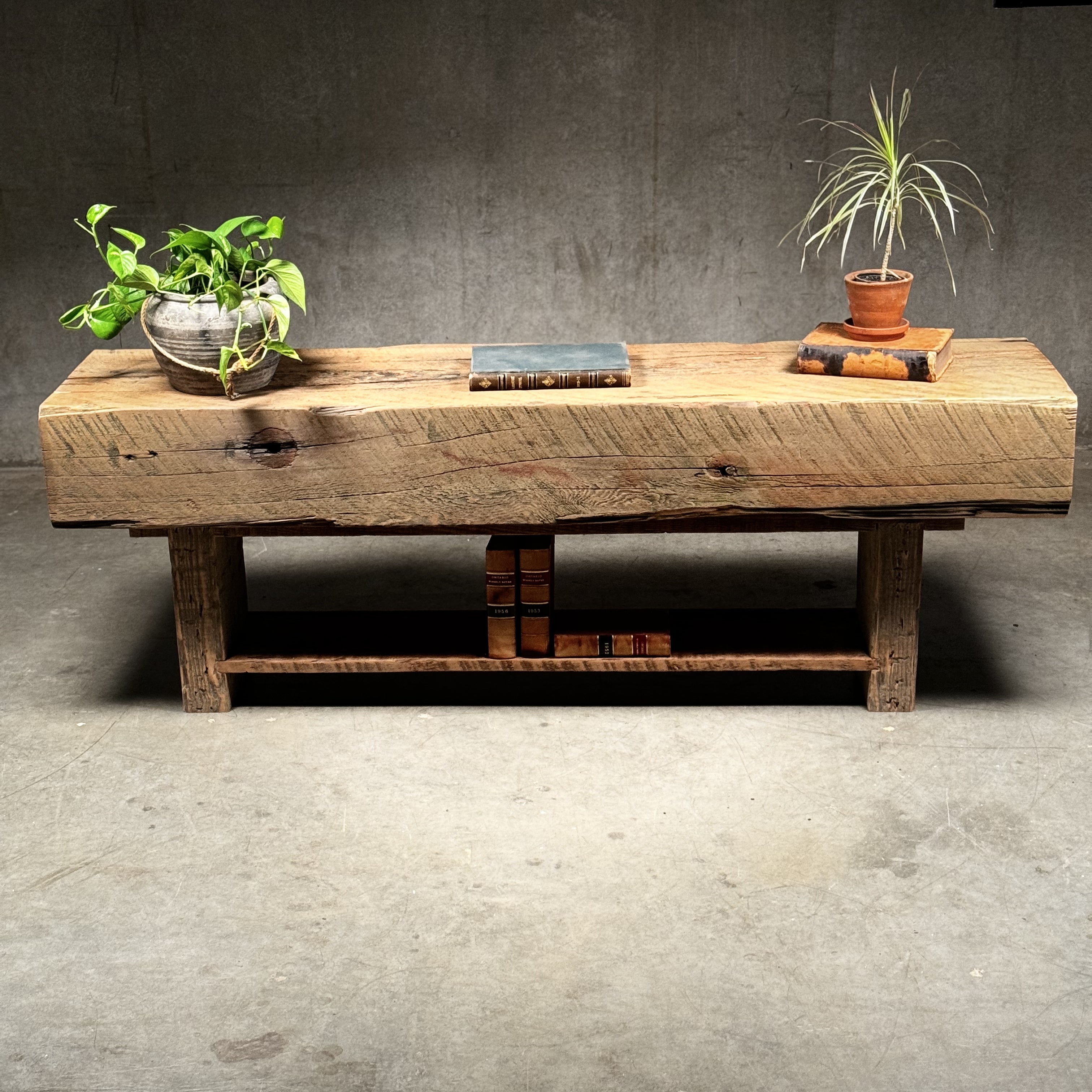 Rustic Beam Console Bespoke Reclaimed Beam Console Table