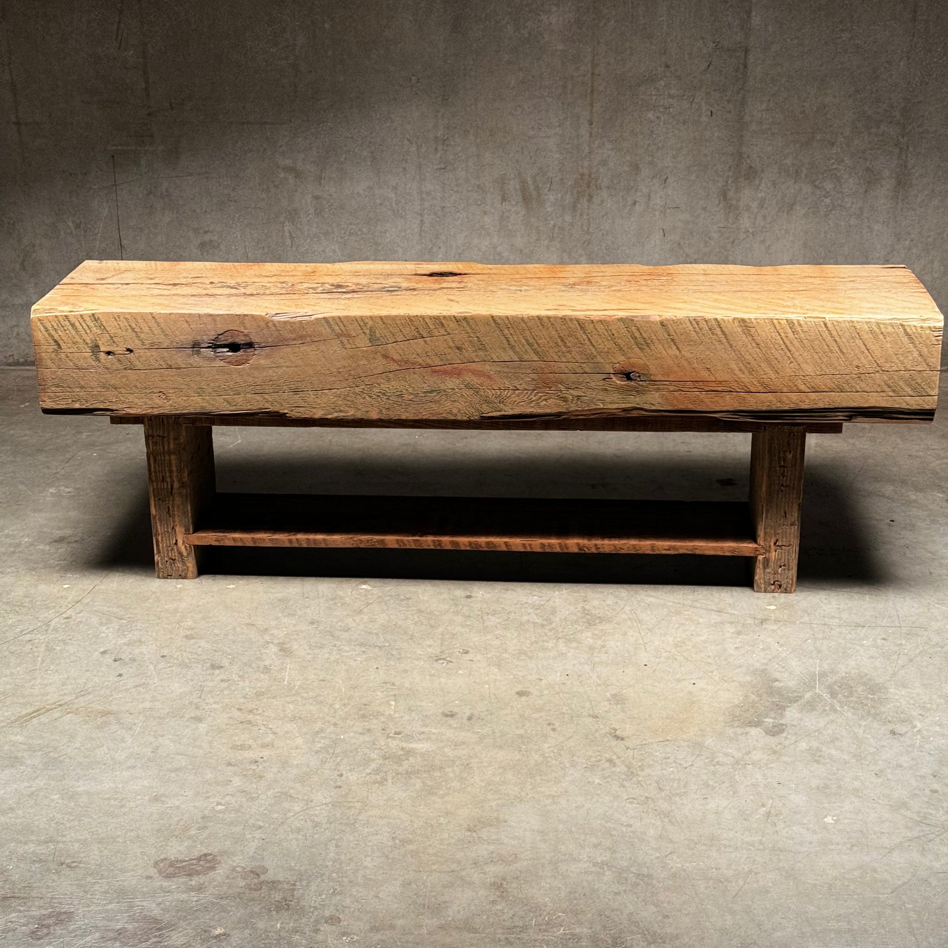 Rustic Beam Console Bespoke Reclaimed Beam Console Table