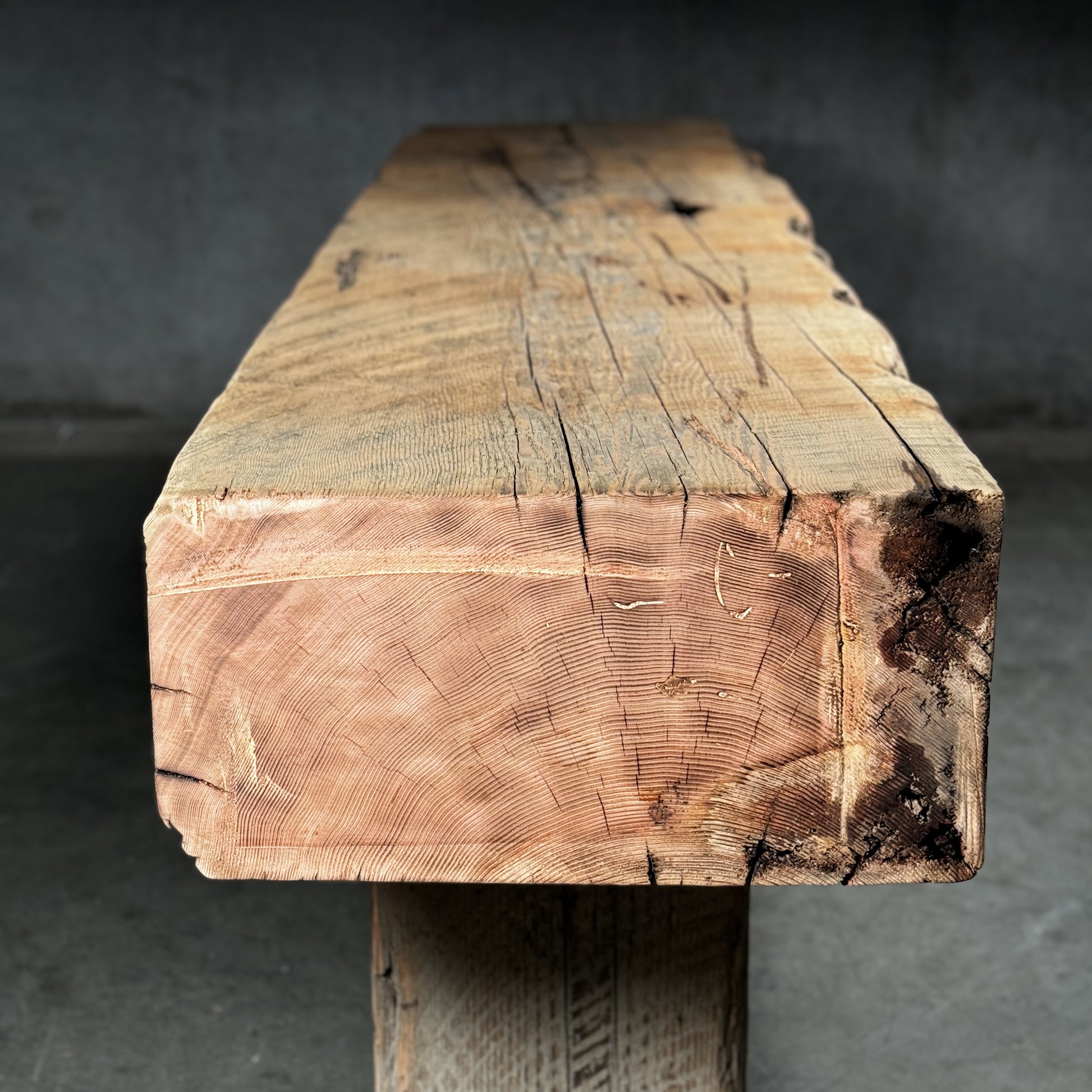 Rustic Beam Console Bespoke Reclaimed Beam Console Table