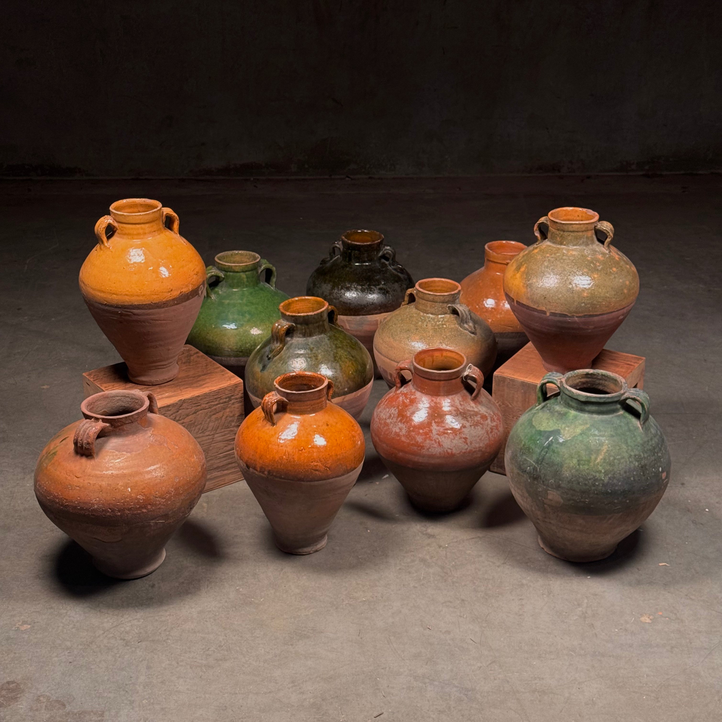 1920-40 Turkish Glazed Terracotta Pots
