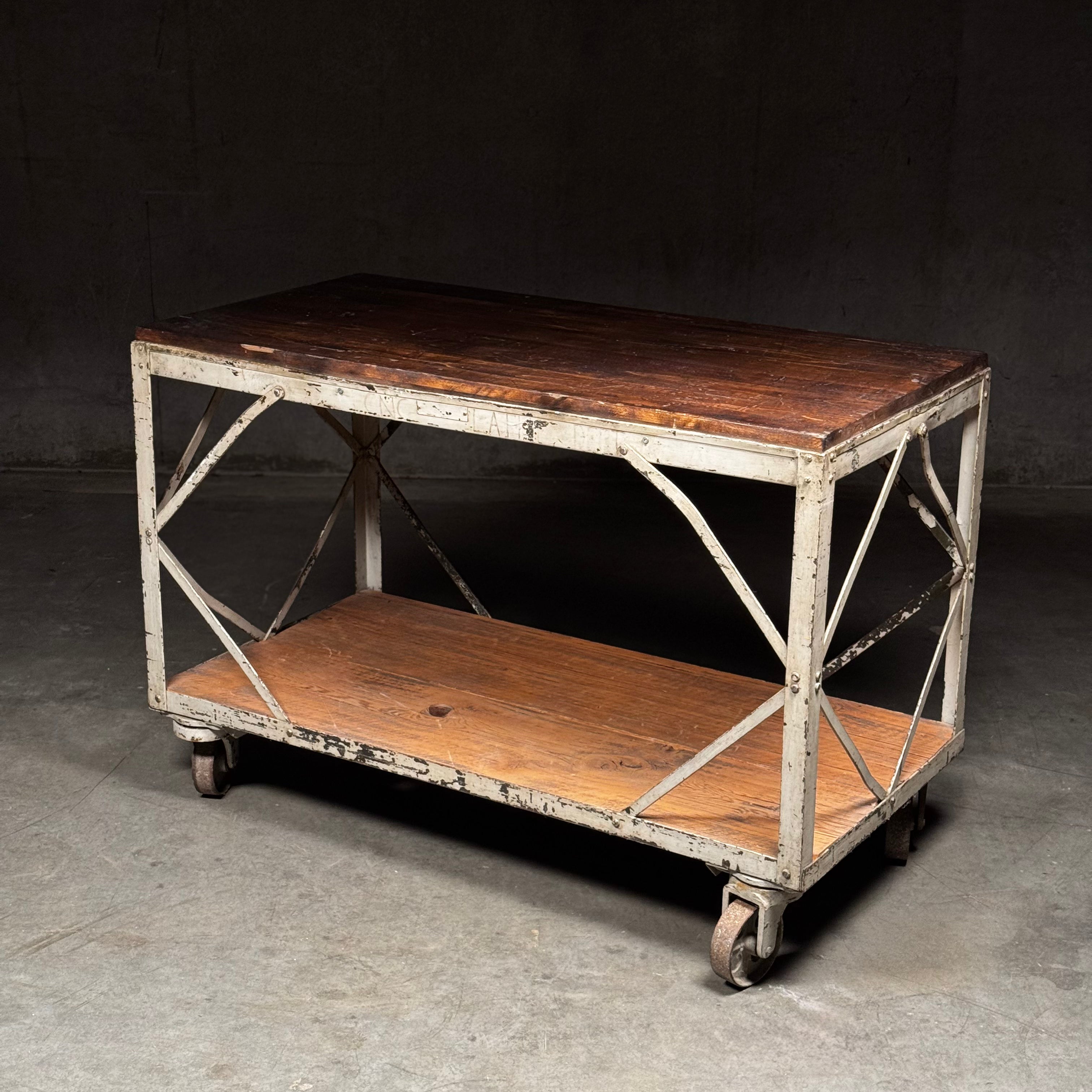 Antique Industrial Steel Cart