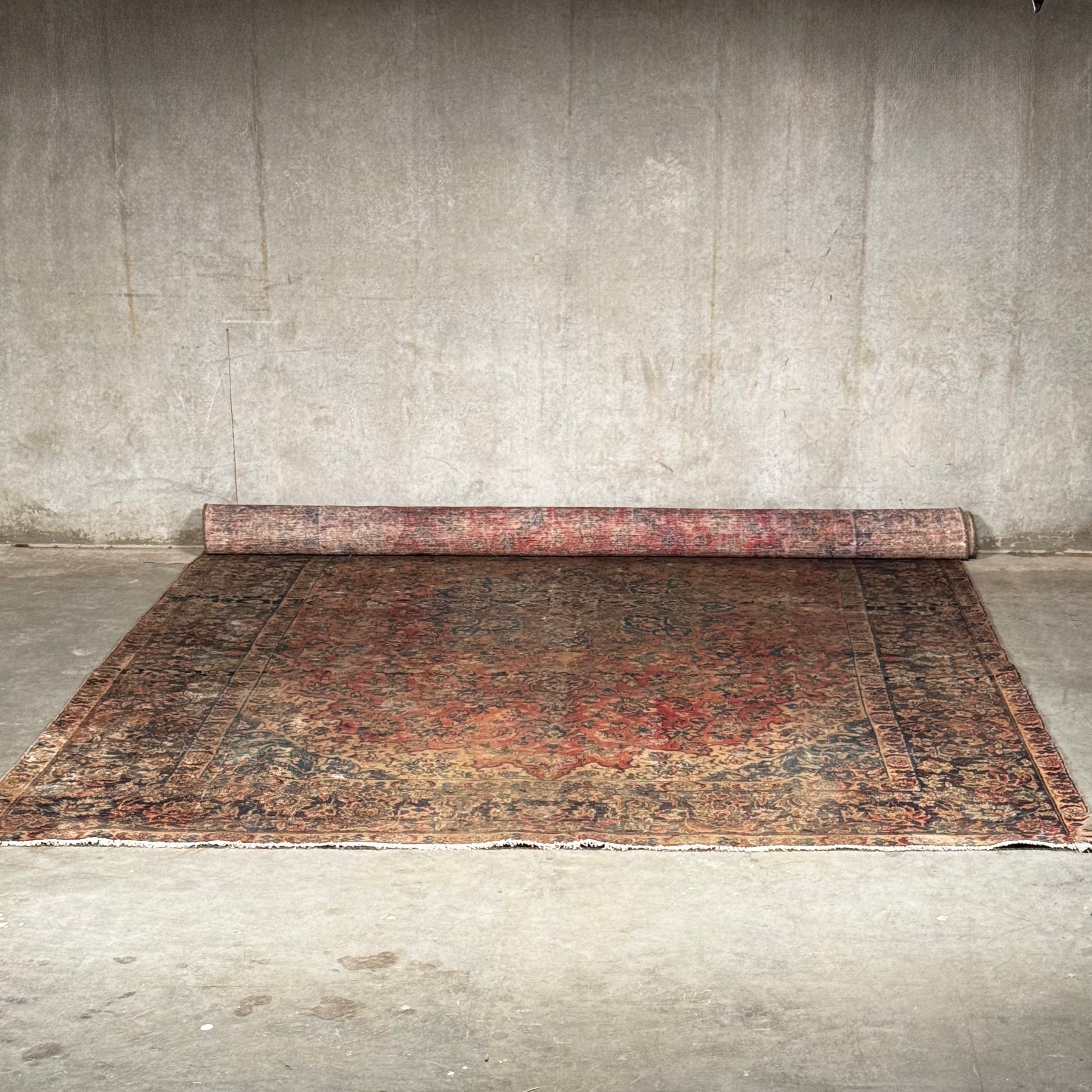 1920 Handmade Iranian Kashan Wool Rug