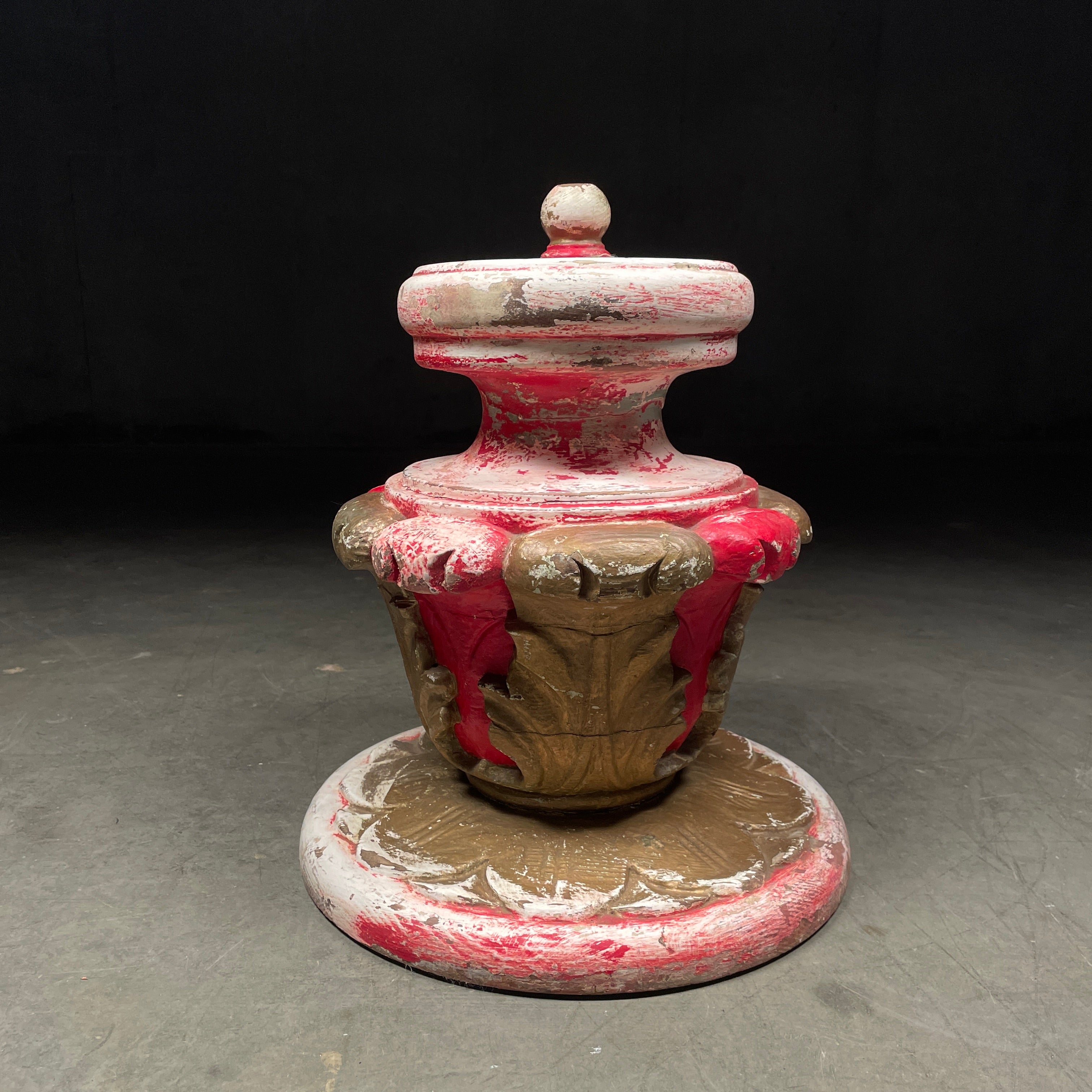 1920 Wooden Carved Carnival Decorative Finial