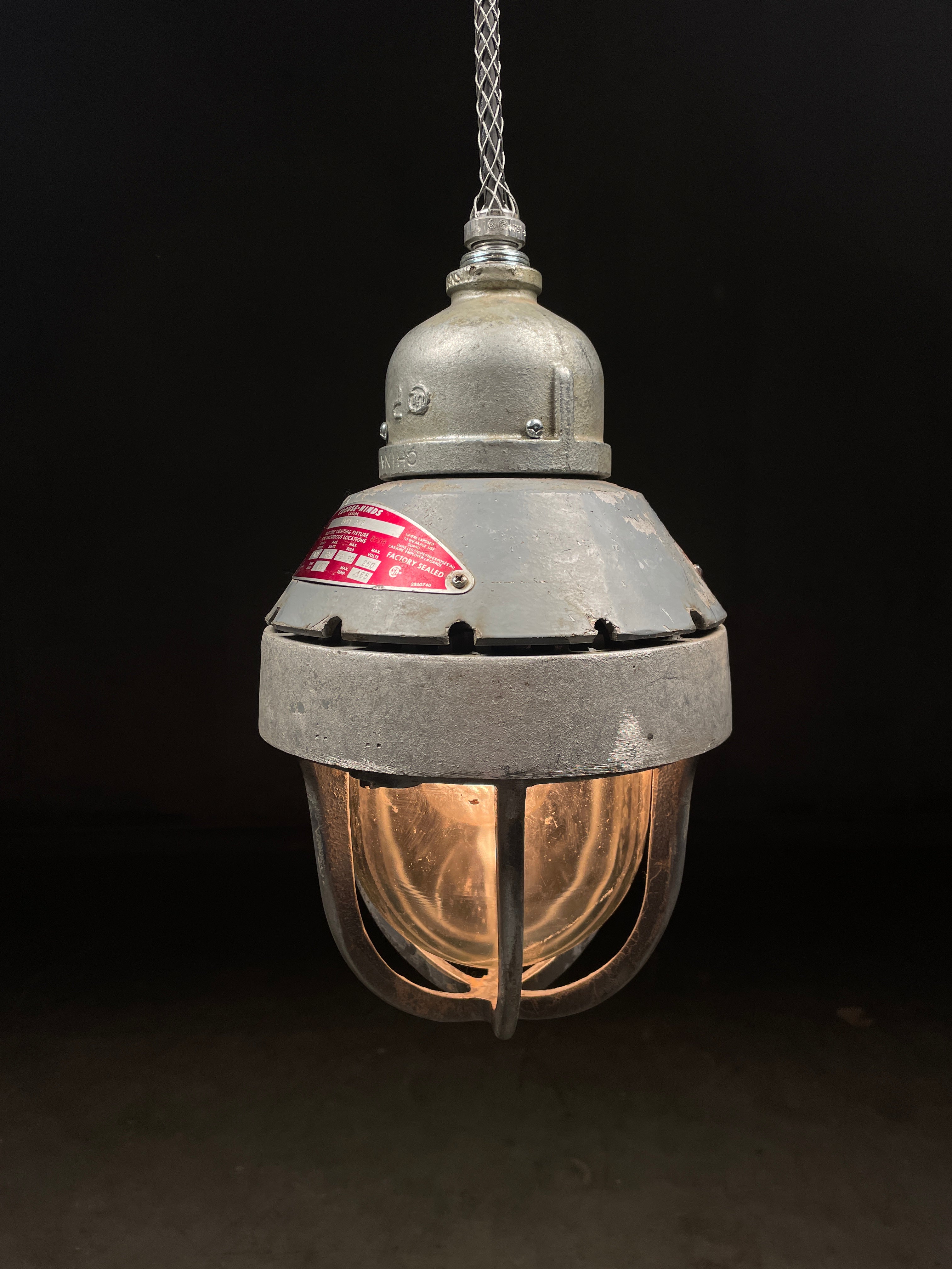 1940 Crouse-Hinds Industrial Pendant Lights