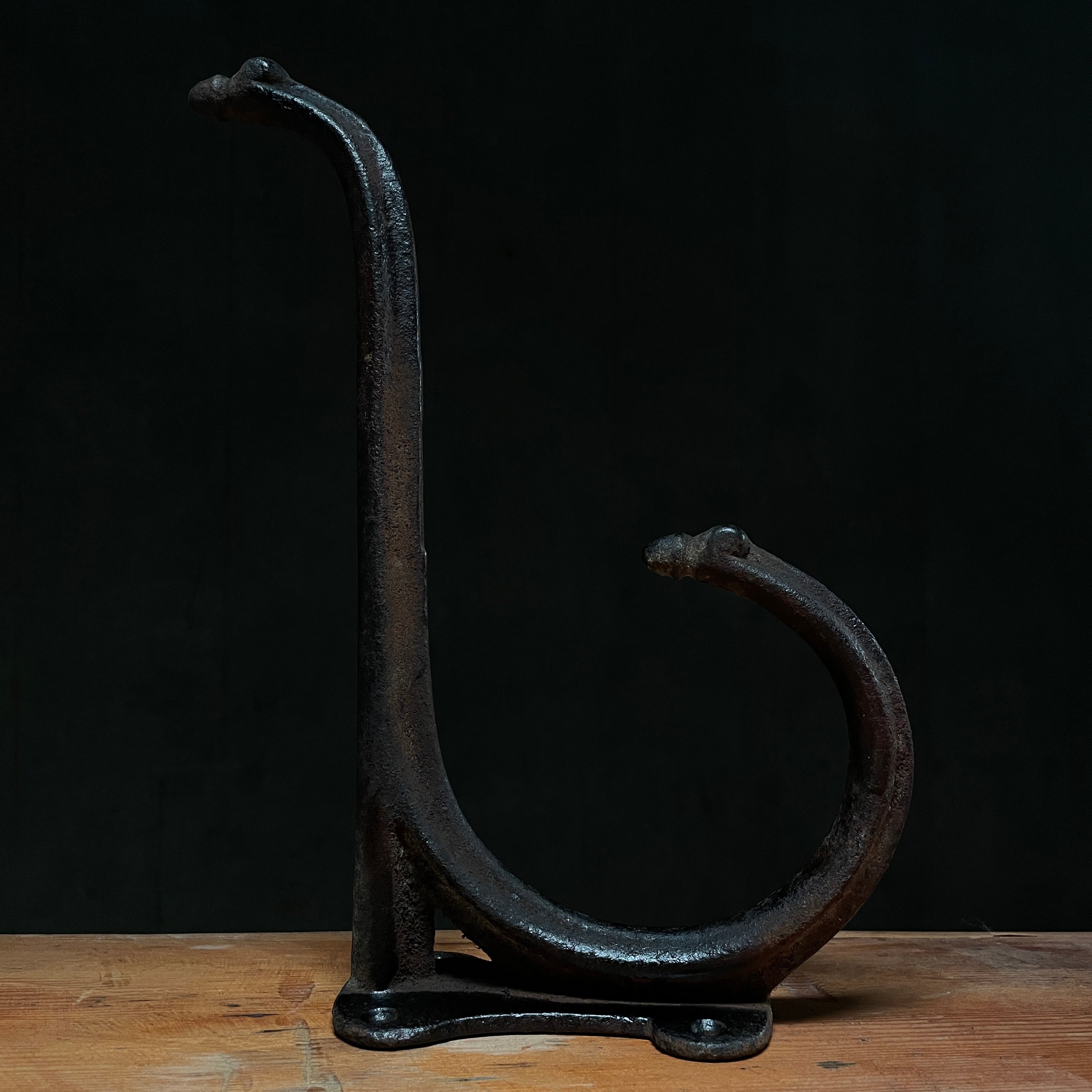 1910 Large Cast Iron Saddle Stable Hooks
