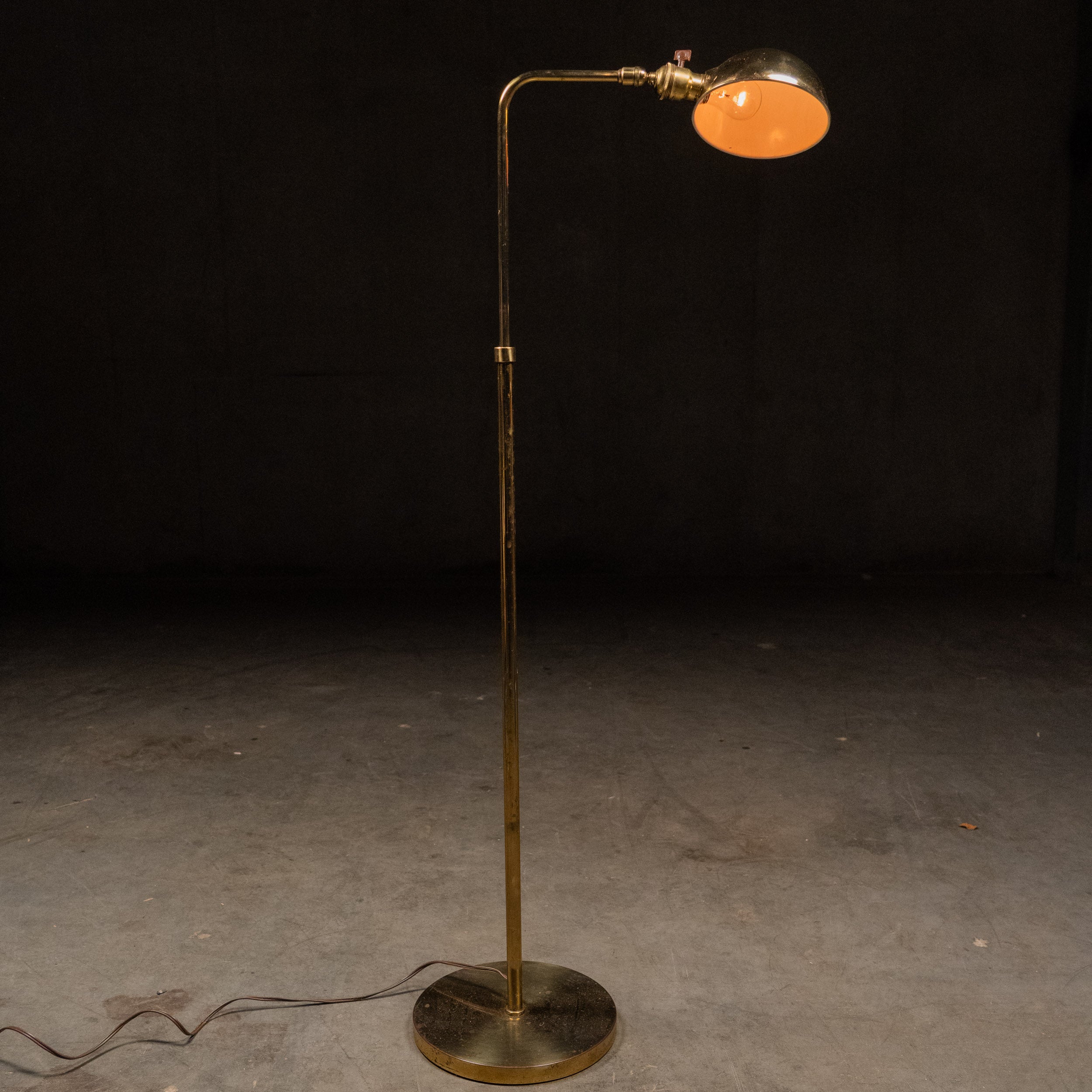 1950 brass mcm floor lamp