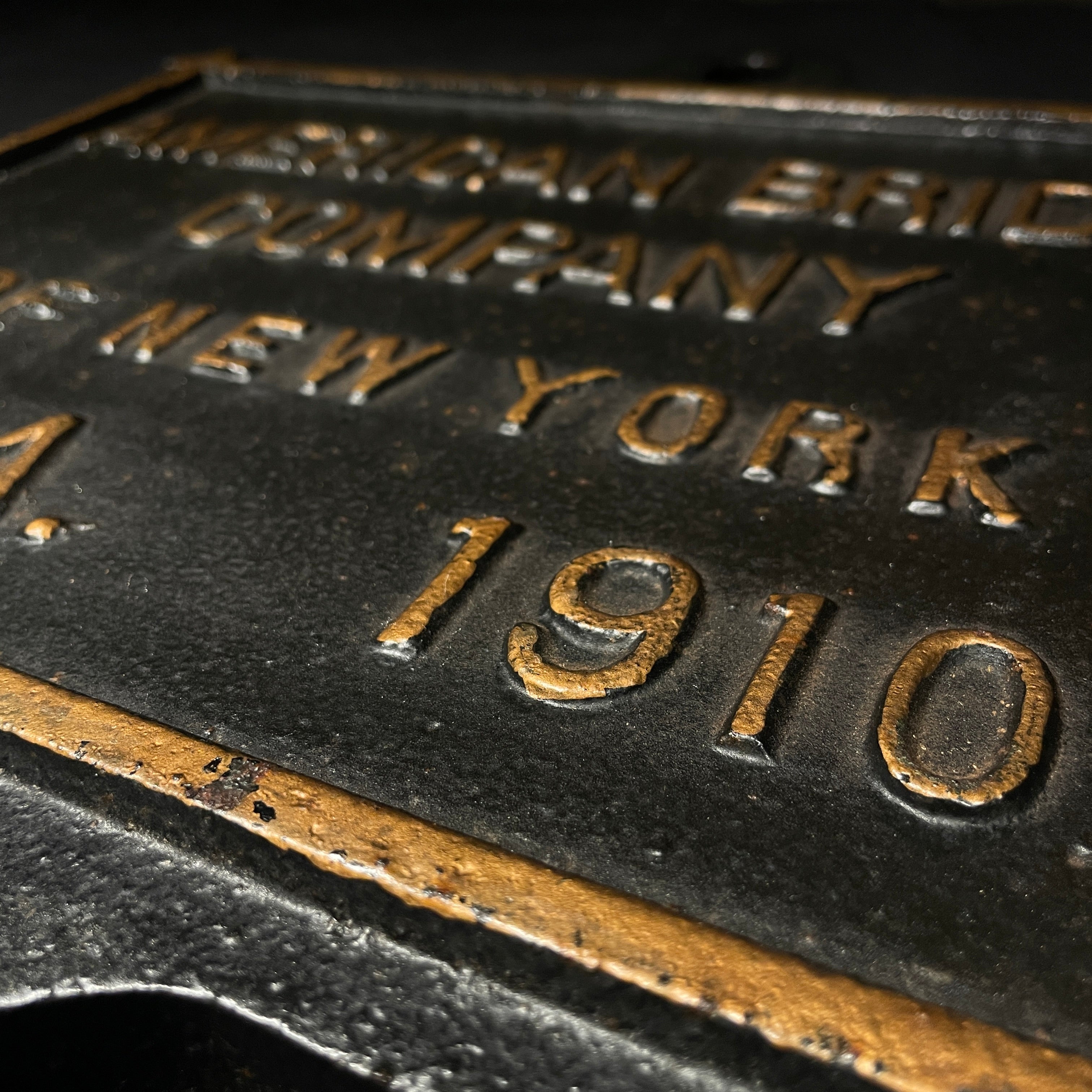 1920 Solid Cast Iron Bridge Sign NY