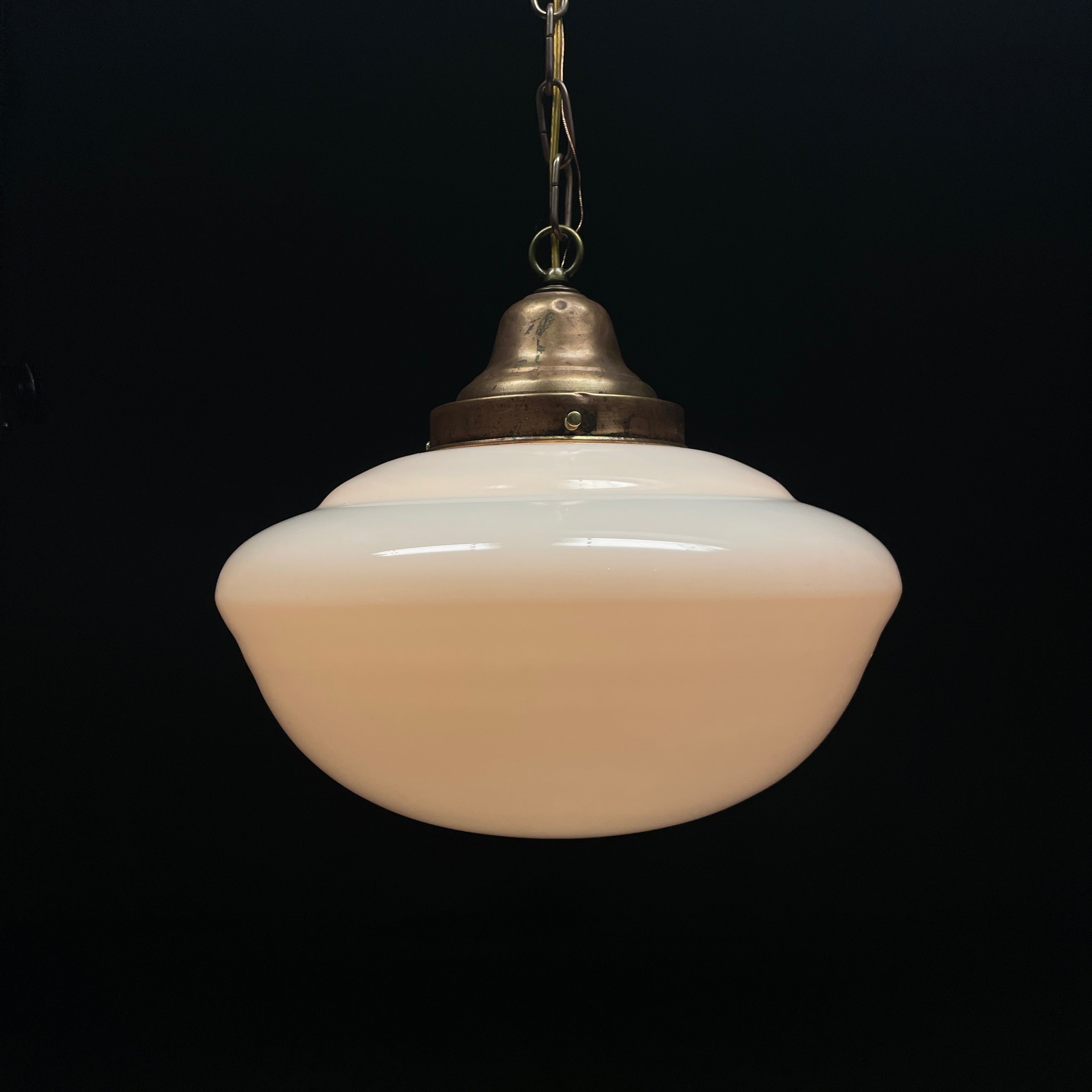 Single Copper Pendant Light with Schoolhouse Shade1920