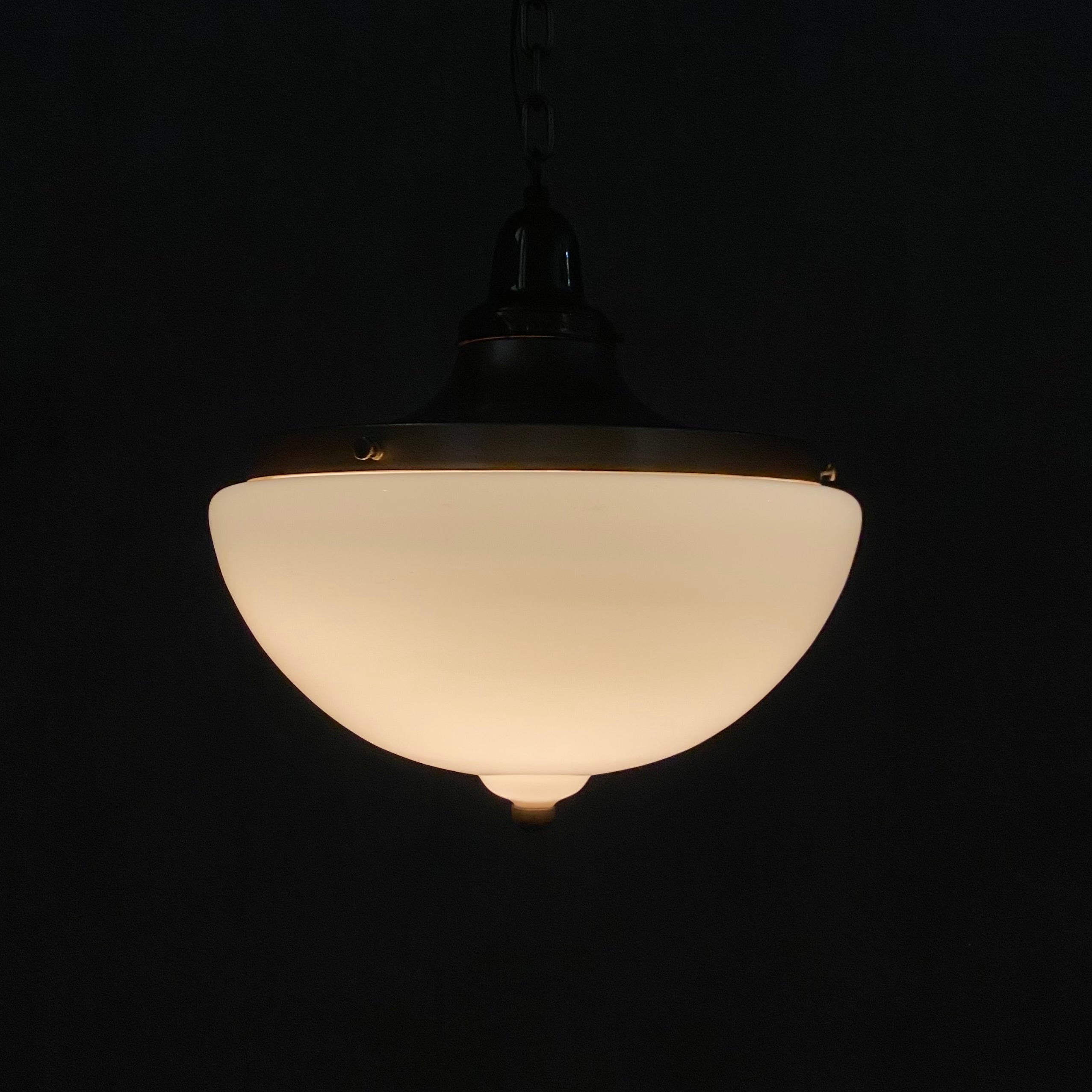 1920 Milk Glass Pendant Light
