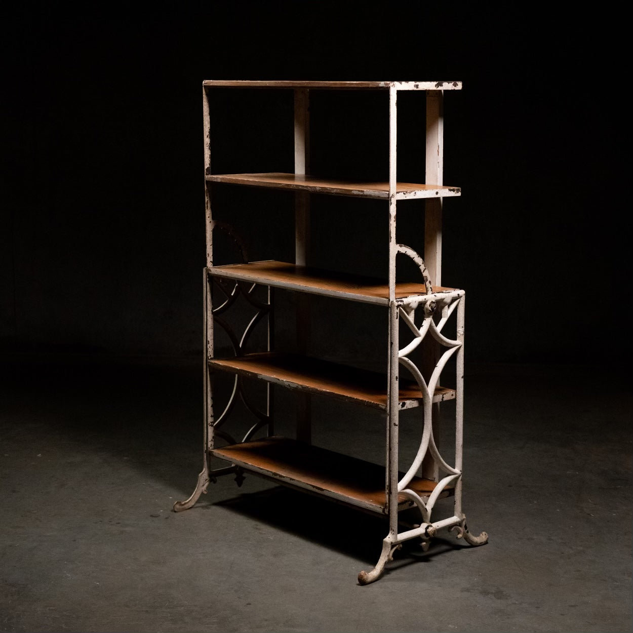 1890 adjustable Mercantil shelving unit Scott Landon Antiques and