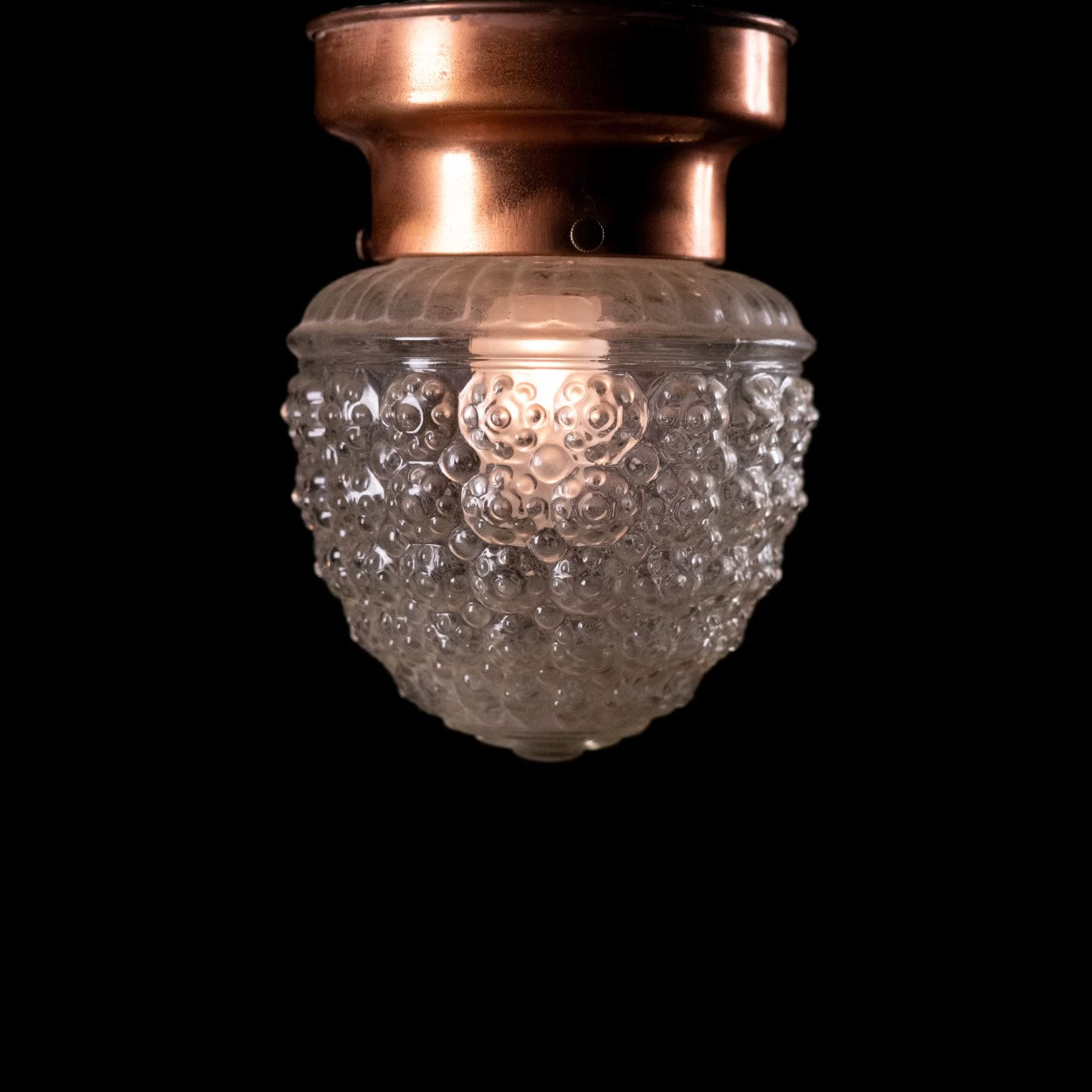 1920 Copper Flush Mount Light Fixture