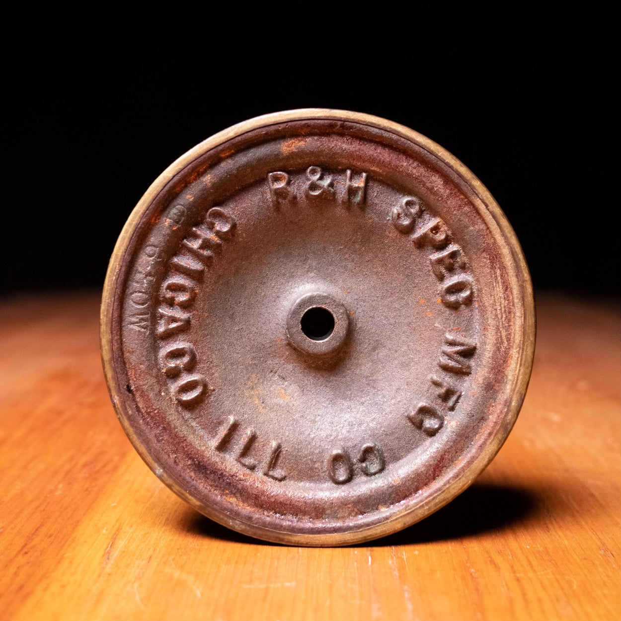 1900 Antique brass mirror oval swivel counter top mirror – Scott Landon