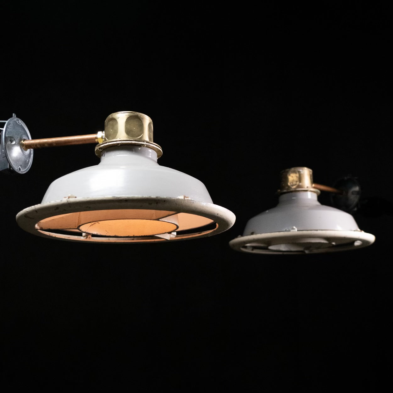 1956 Marine Brass Enamel Nautical Sconces