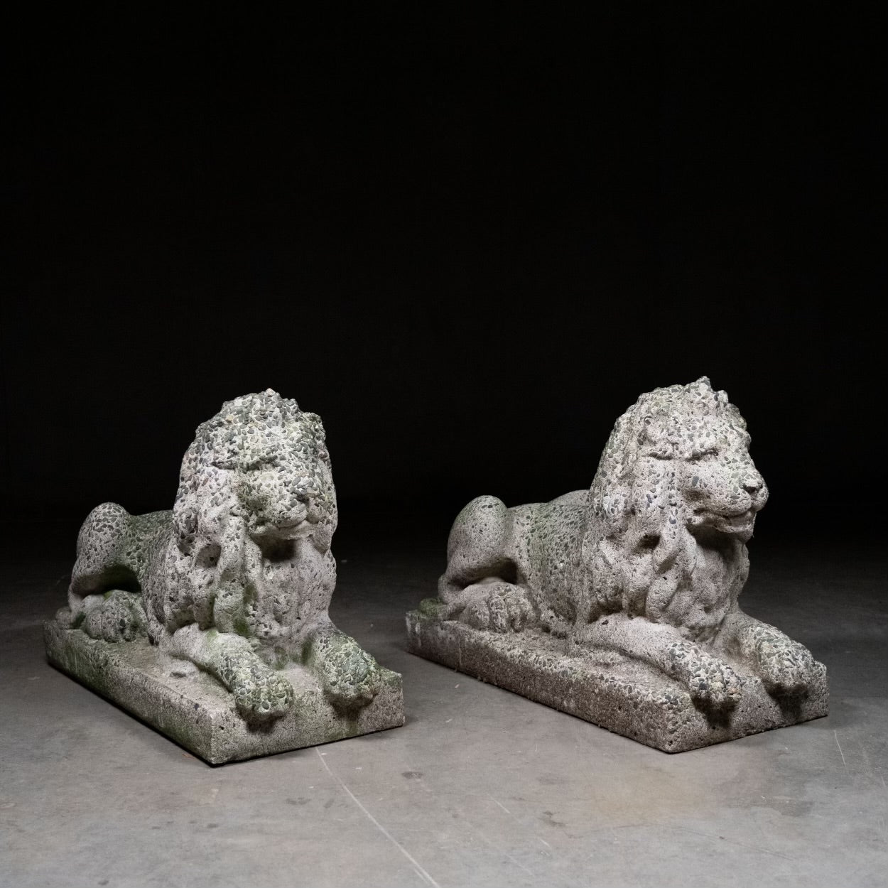 1920 Cast Stone Garden Lions