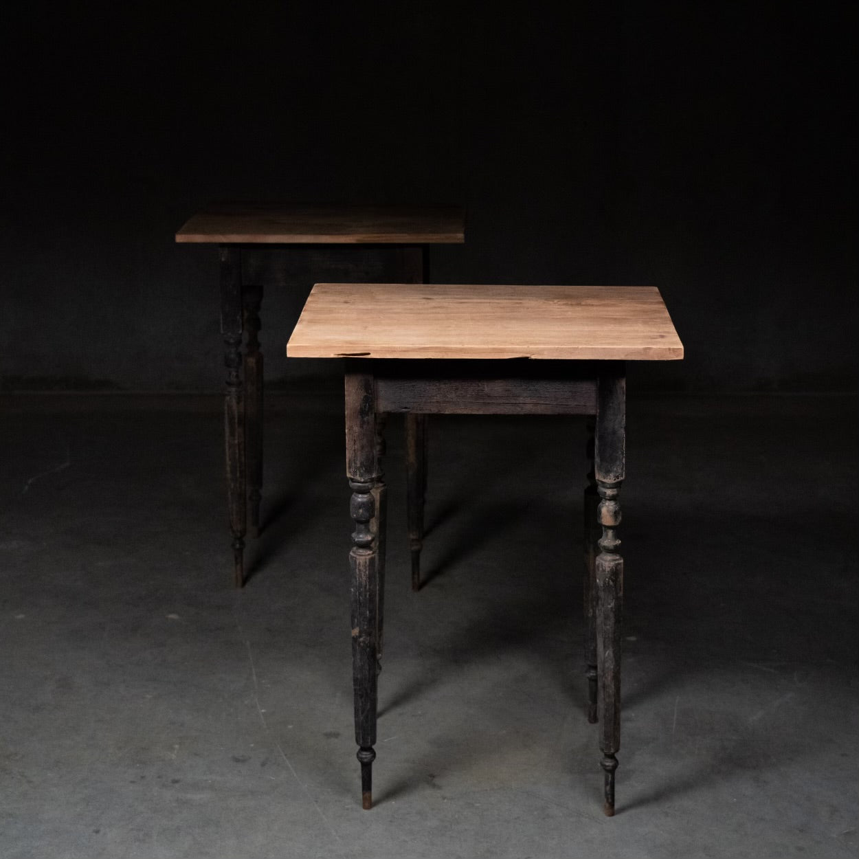 Small pine side table