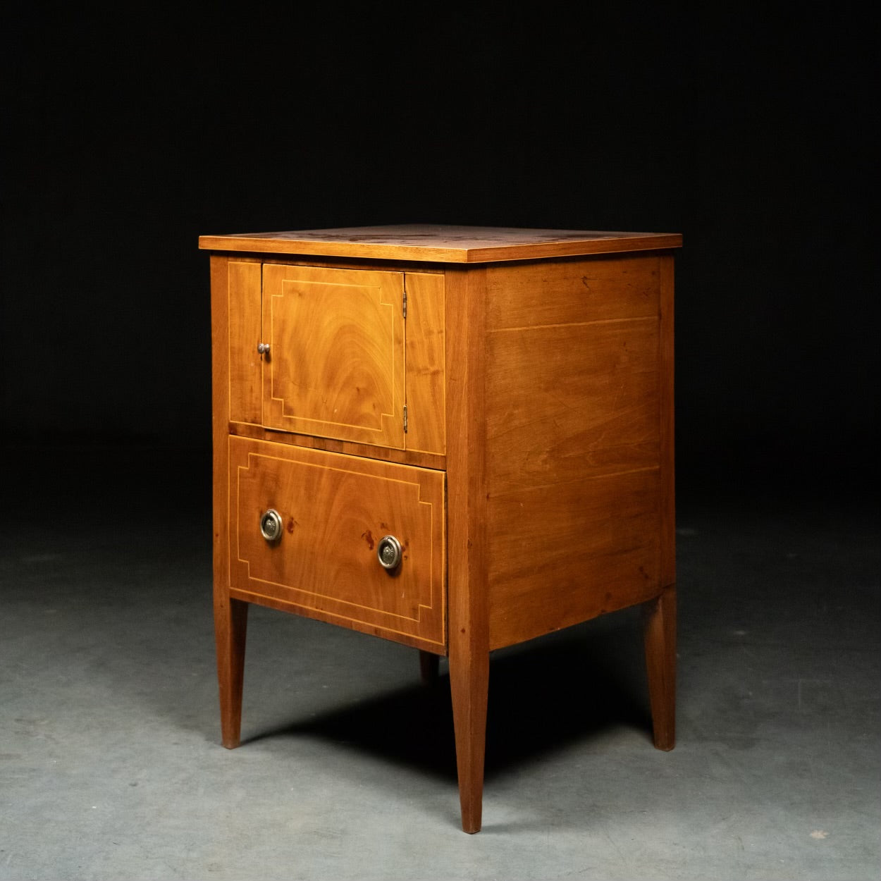 19th Century Mahogany Bedside Commode Cabinet