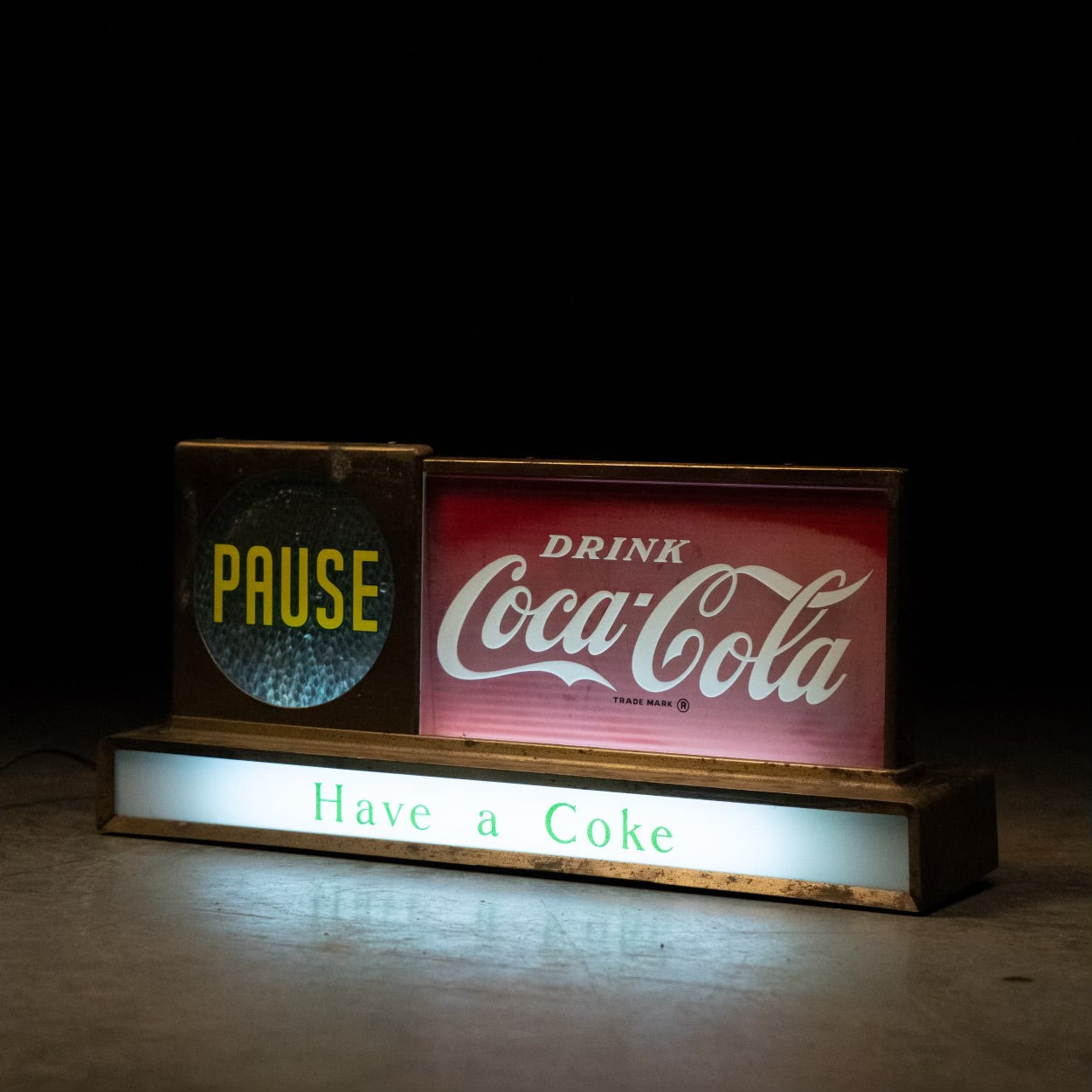 Counter top Coca Cola light up sign