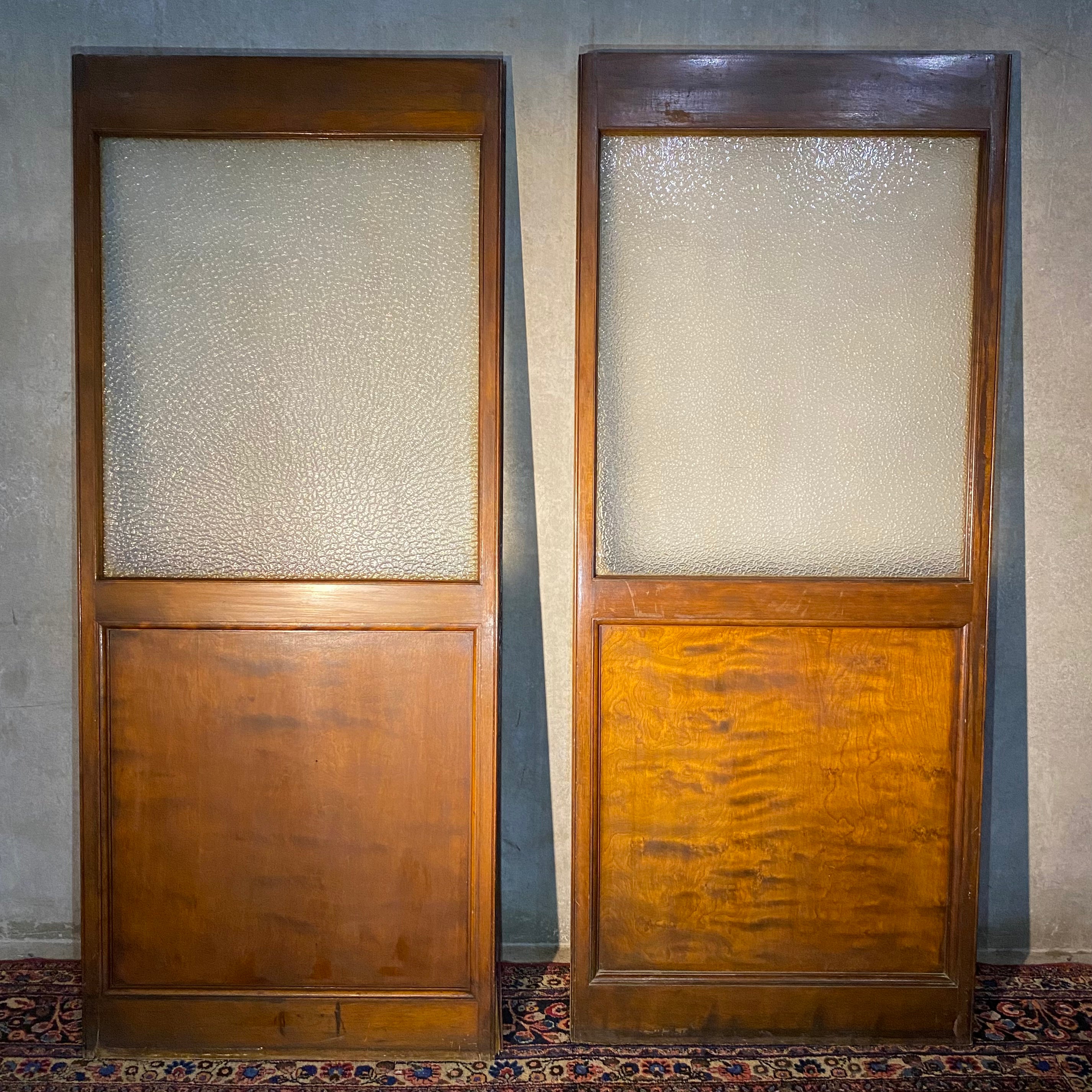 C 1930 Room Divider Panel Wood Doors