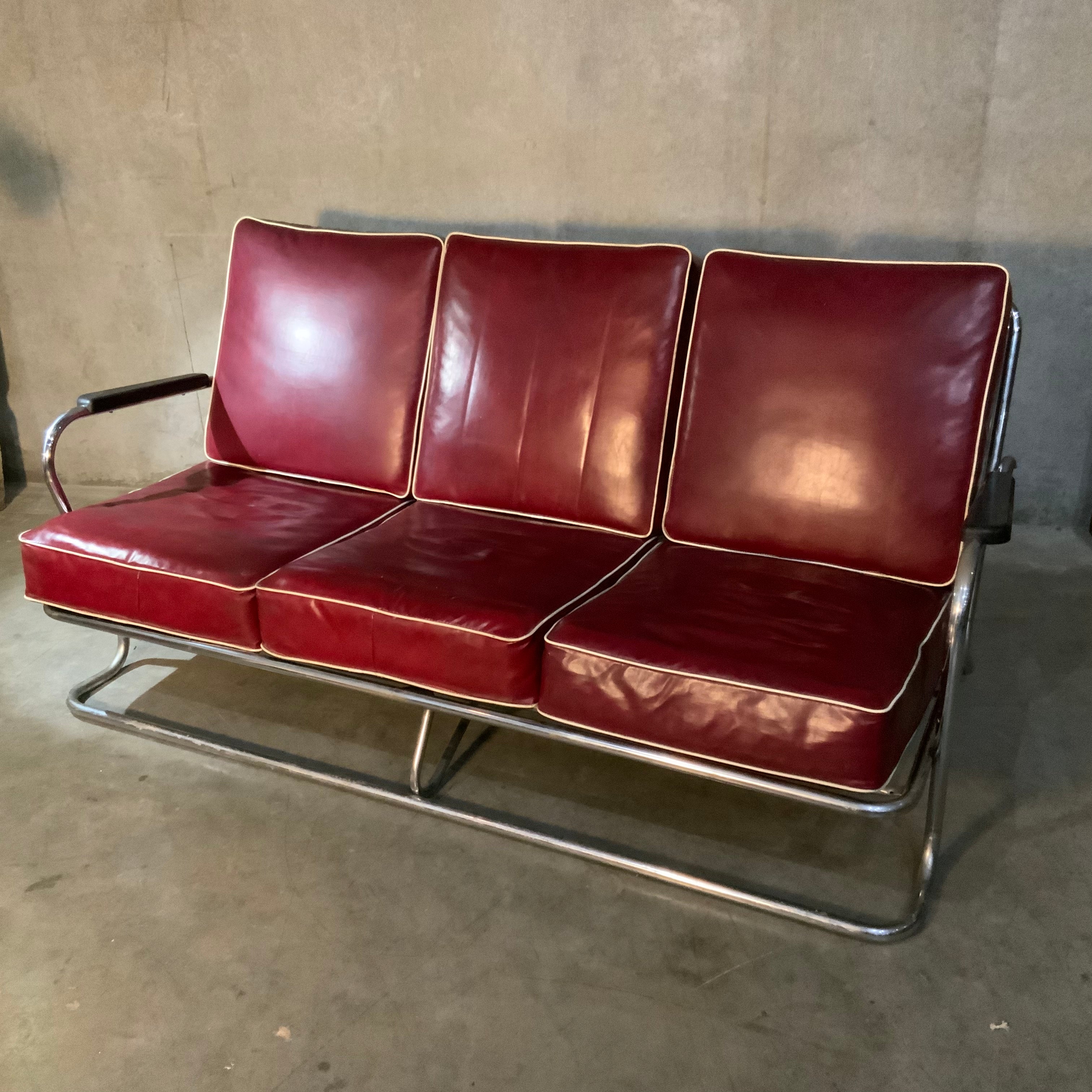 Art Deco Streamline sofa by KEM Webber for Loyd manufacturing . | Scott Landon Antiques and Interiors.