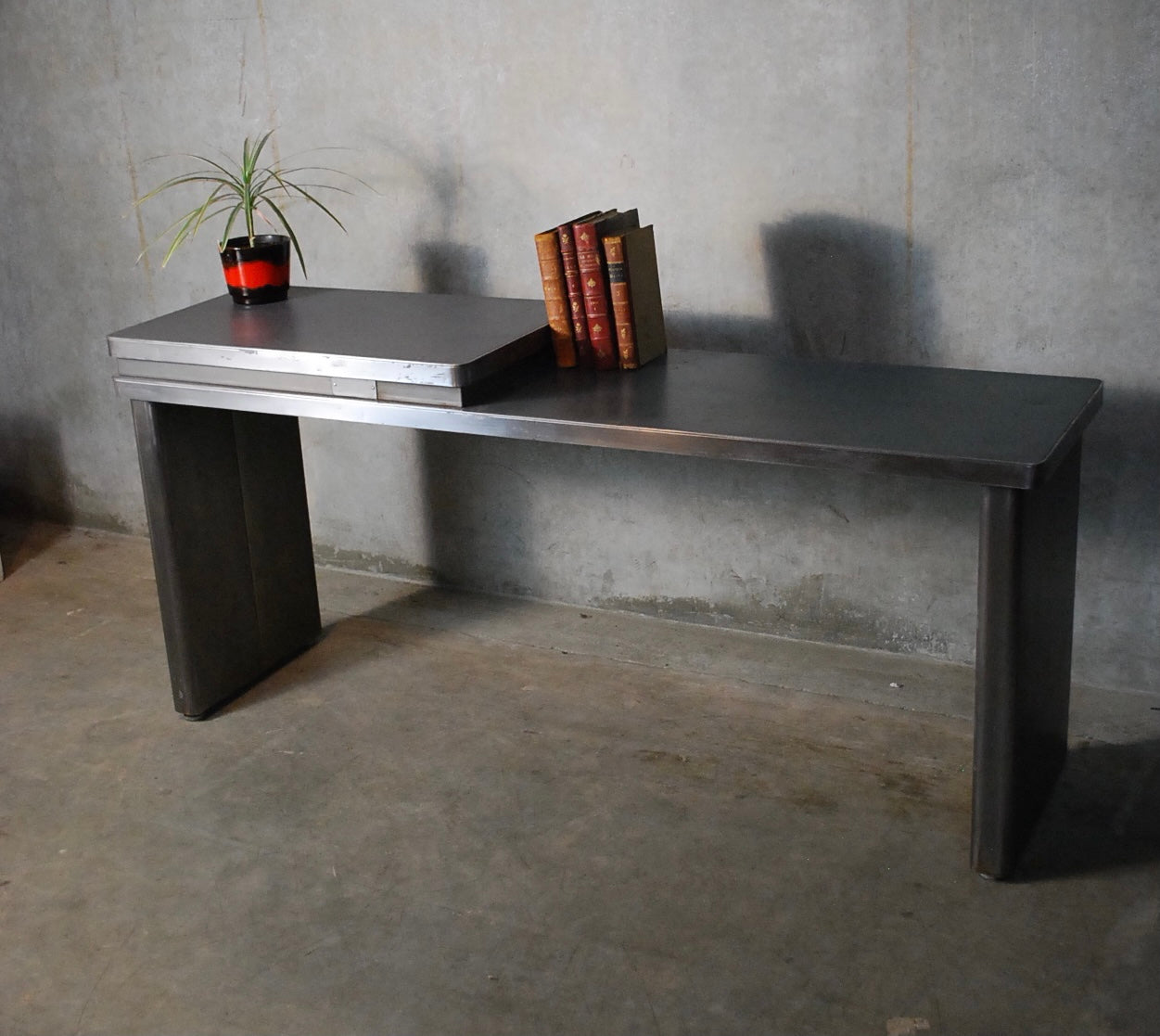 1960 Metal console Desk by Globe Wernick | Scott Landon Antiques and Interiors.
