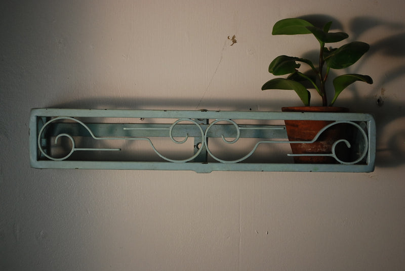 1940 Enamel Little blue Wall shelf | Scott Landon Antiques and Interiors.